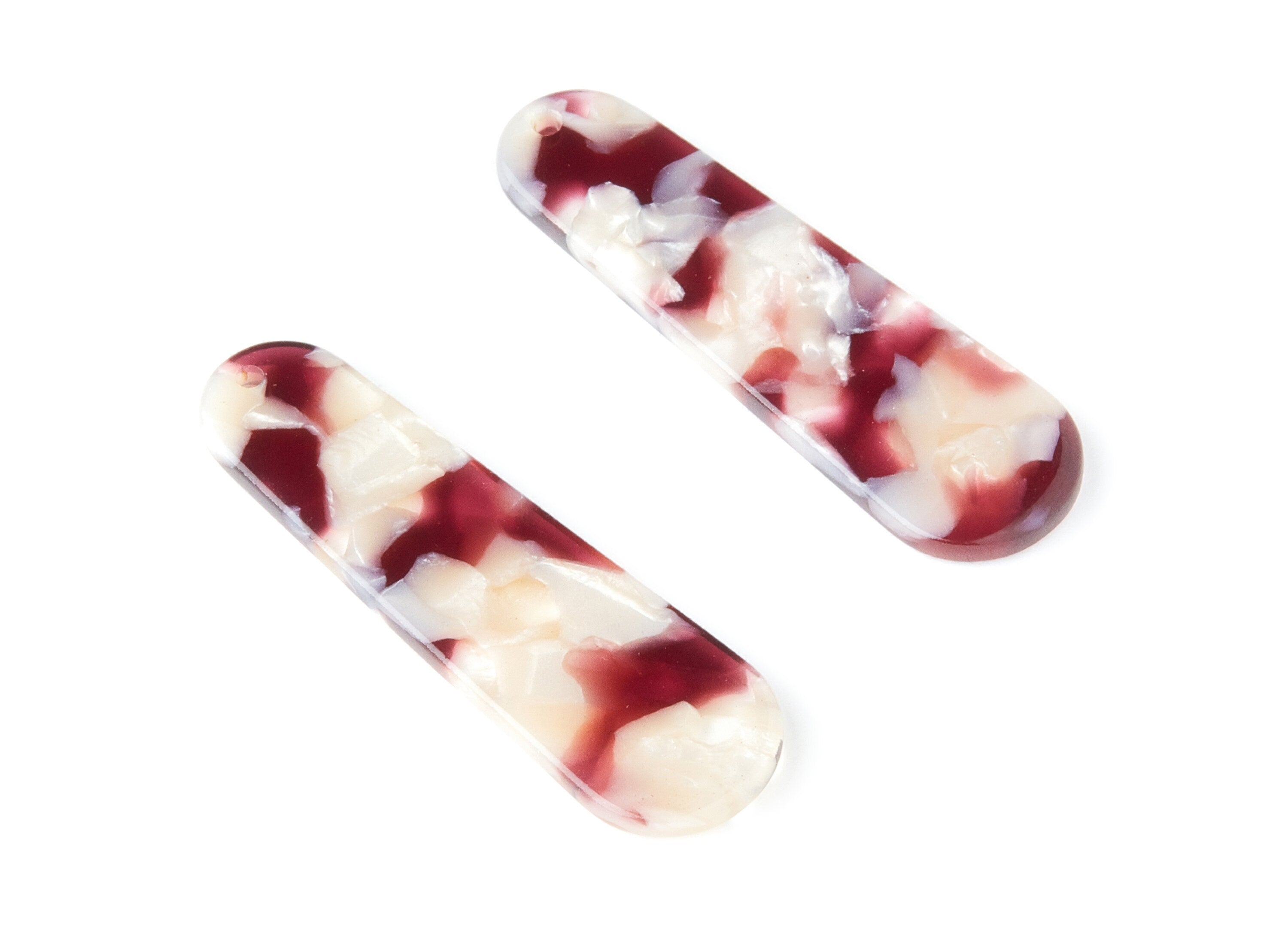 Acetate Rod Earring Charms - Rod Shaped Pendant - Earring Findings - Jewelry Supplies - Color Code: A42 - 44.73x13.74x2.78mm - AC1380R - DOMEDBAZAAR