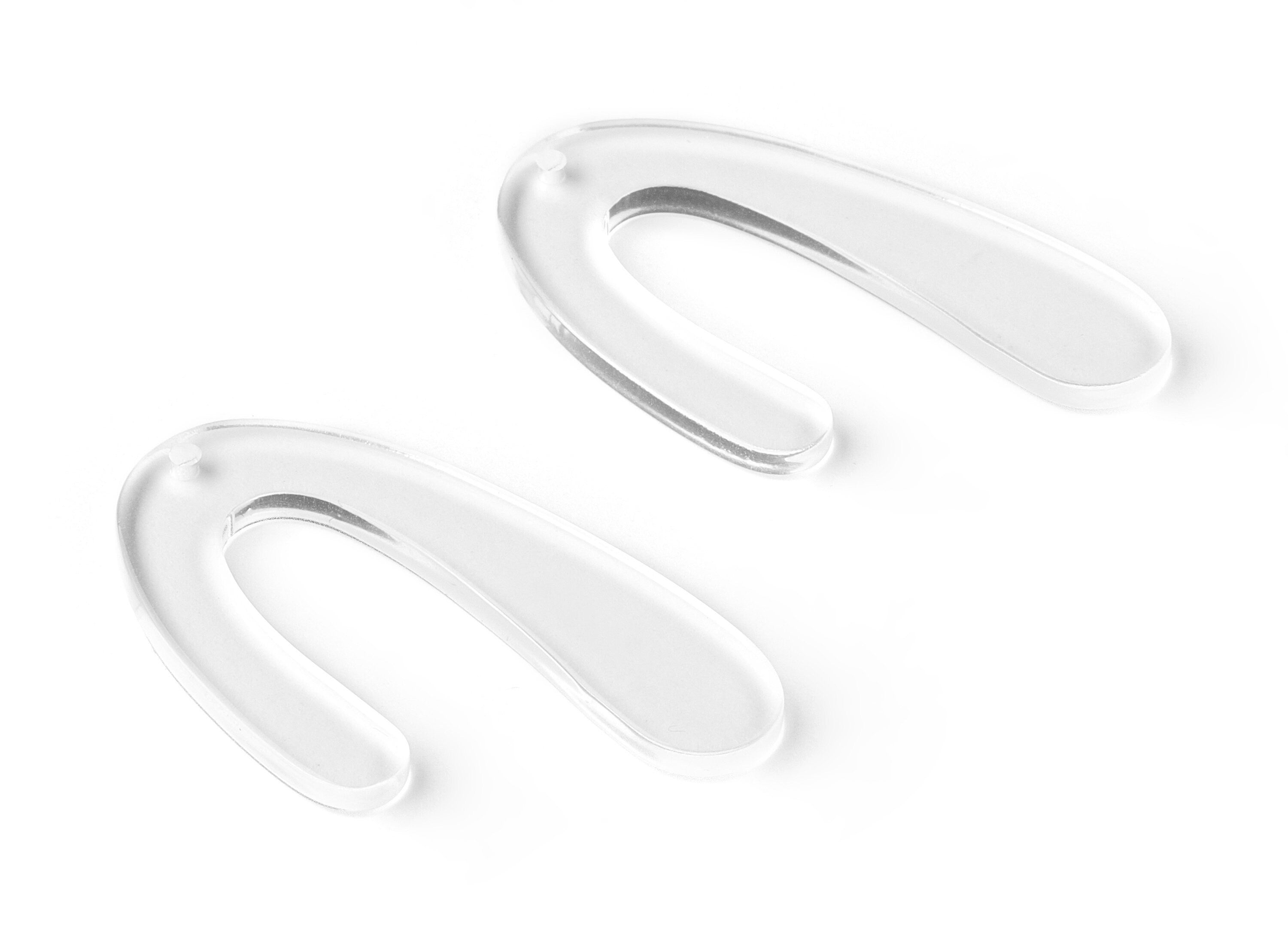 Acrylic U Charms - U Earrings and Pendant - Earring Findings - Necklace Pendant - Color Code: A63 - 44.48x27.05x2.86mm - AC1083-A63 - DOMEDBAZAAR