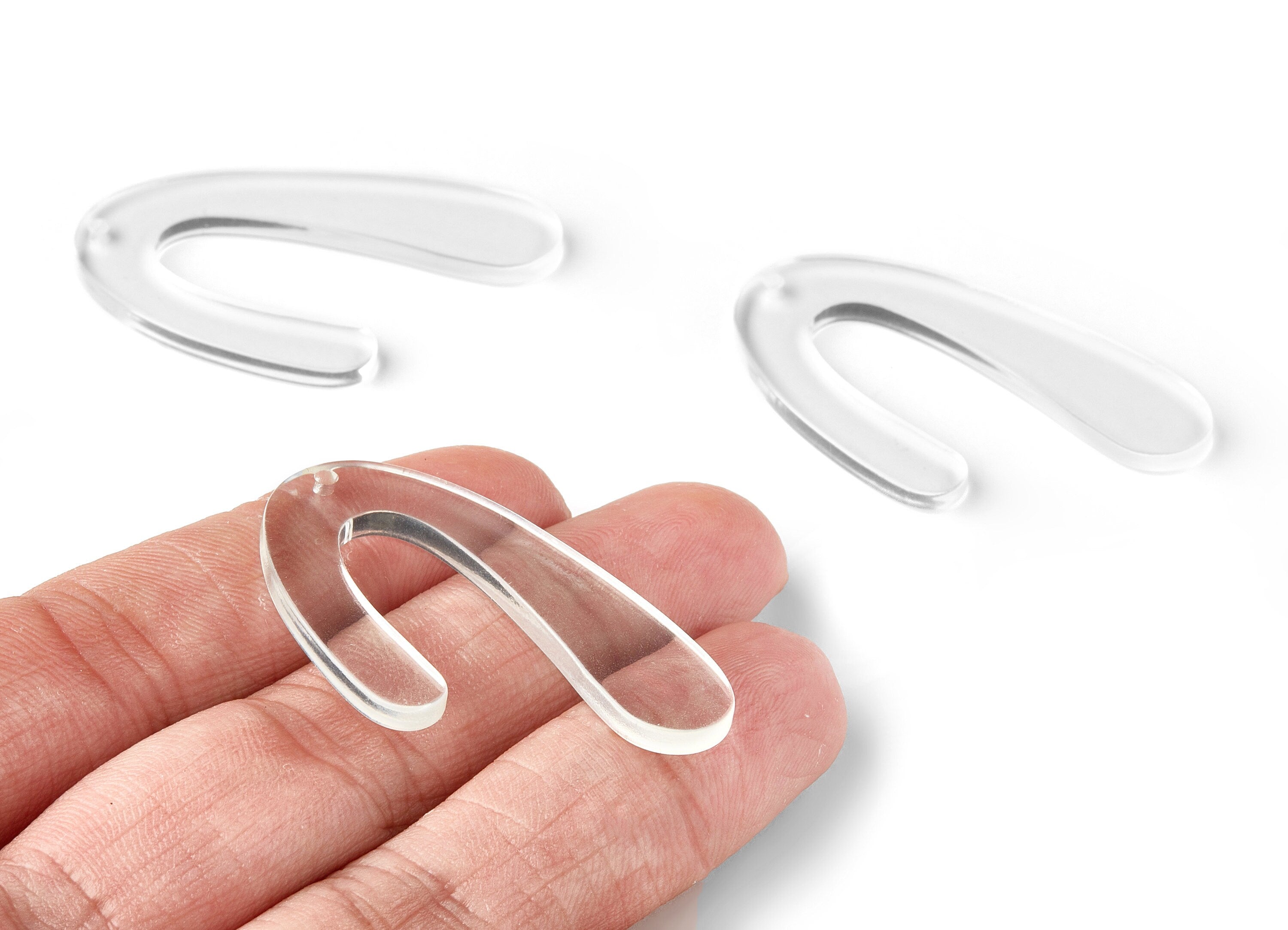 Acrylic U Charms - U Earrings and Pendant - Earring Findings - Necklace Pendant - Color Code: A63 - 44.48x27.05x2.86mm - AC1083-A63 - DOMEDBAZAAR