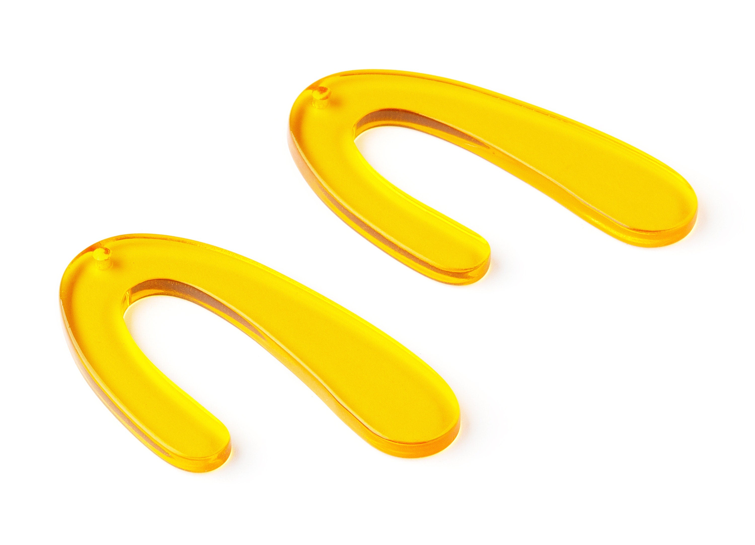 Acrylic U Charms - U Earrings and Pendant - Earring Findings - Necklace Pendant - Color Code: A71 - 44.48x27.05x2.86mm - AC1083-A71 - DOMEDBAZAAR