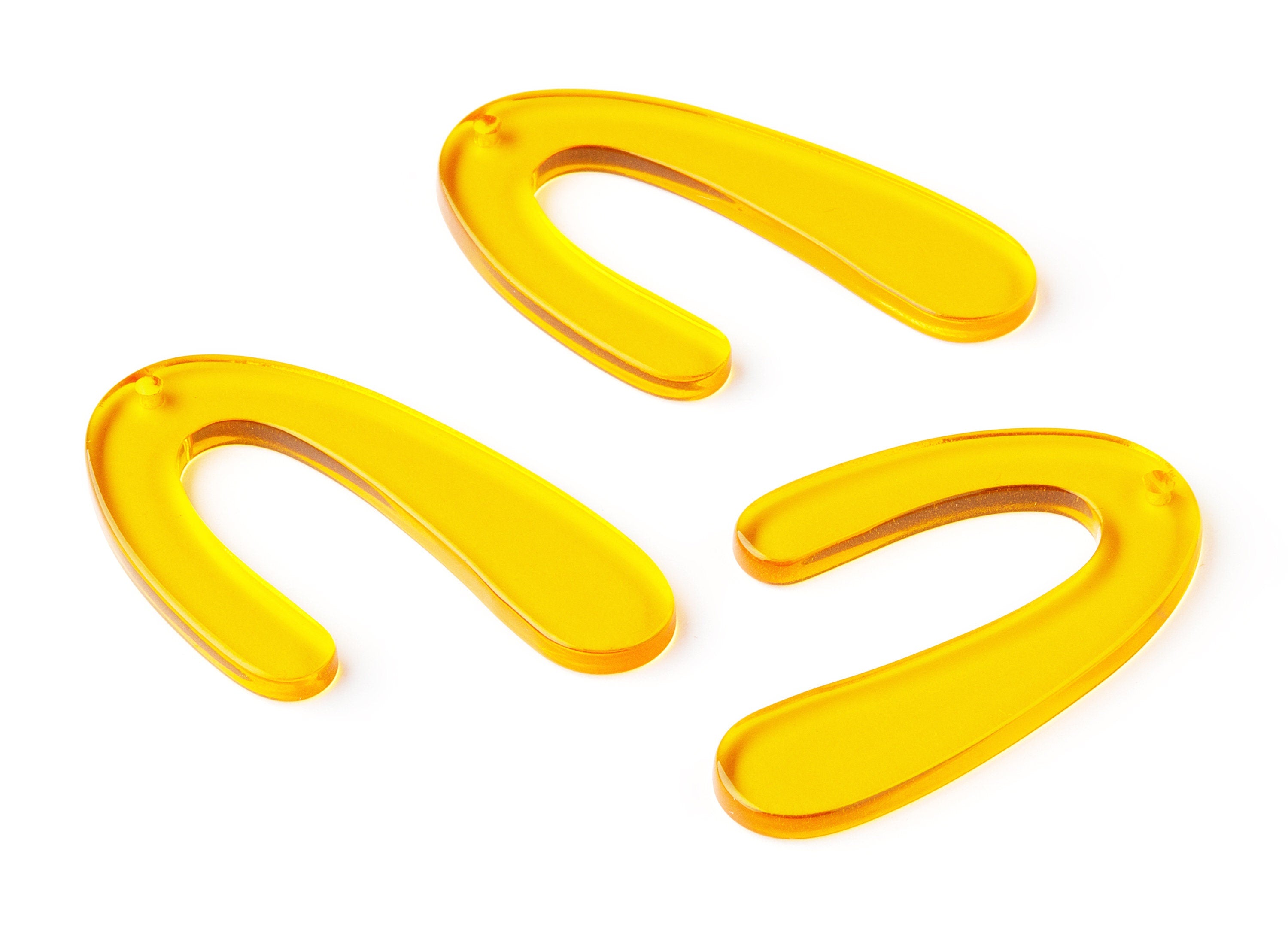 Acrylic U Charms - U Earrings and Pendant - Earring Findings - Necklace Pendant - Color Code: A71 - 44.48x27.05x2.86mm - AC1083-A71 - DOMEDBAZAAR