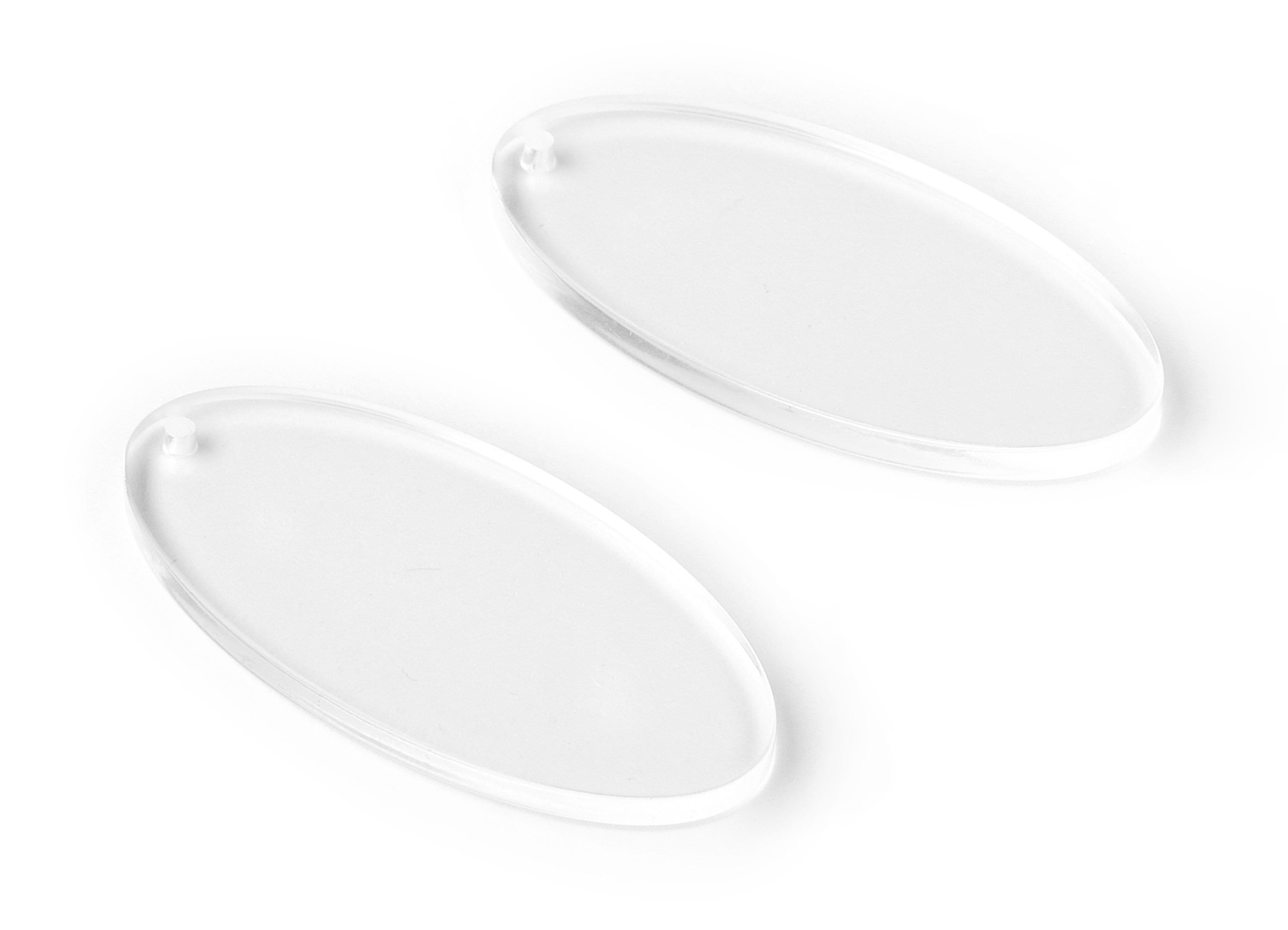 Acrylic Earring Charms - Tortoise Shell Earrings - Oval Shaped Pendant - Color Code: A63 - 44.18x22.24x2.98mm - AC1623-A63 - DOMEDBAZAAR