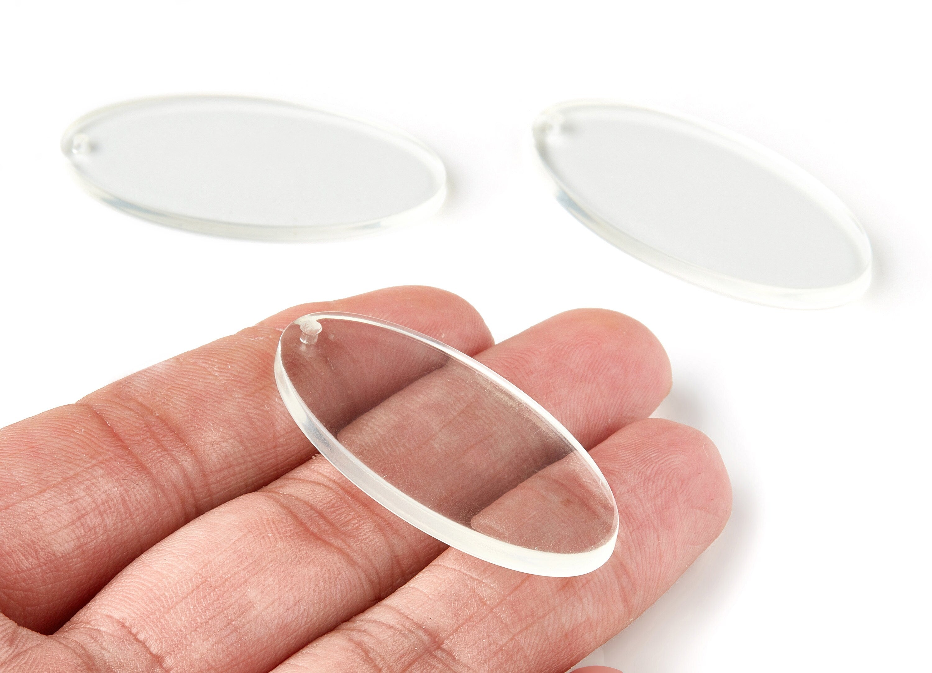 Acrylic Earring Charms - Tortoise Shell Earrings - Oval Shaped Pendant - Color Code: A63 - 44.18x22.24x2.98mm - AC1623-A63 - DOMEDBAZAAR