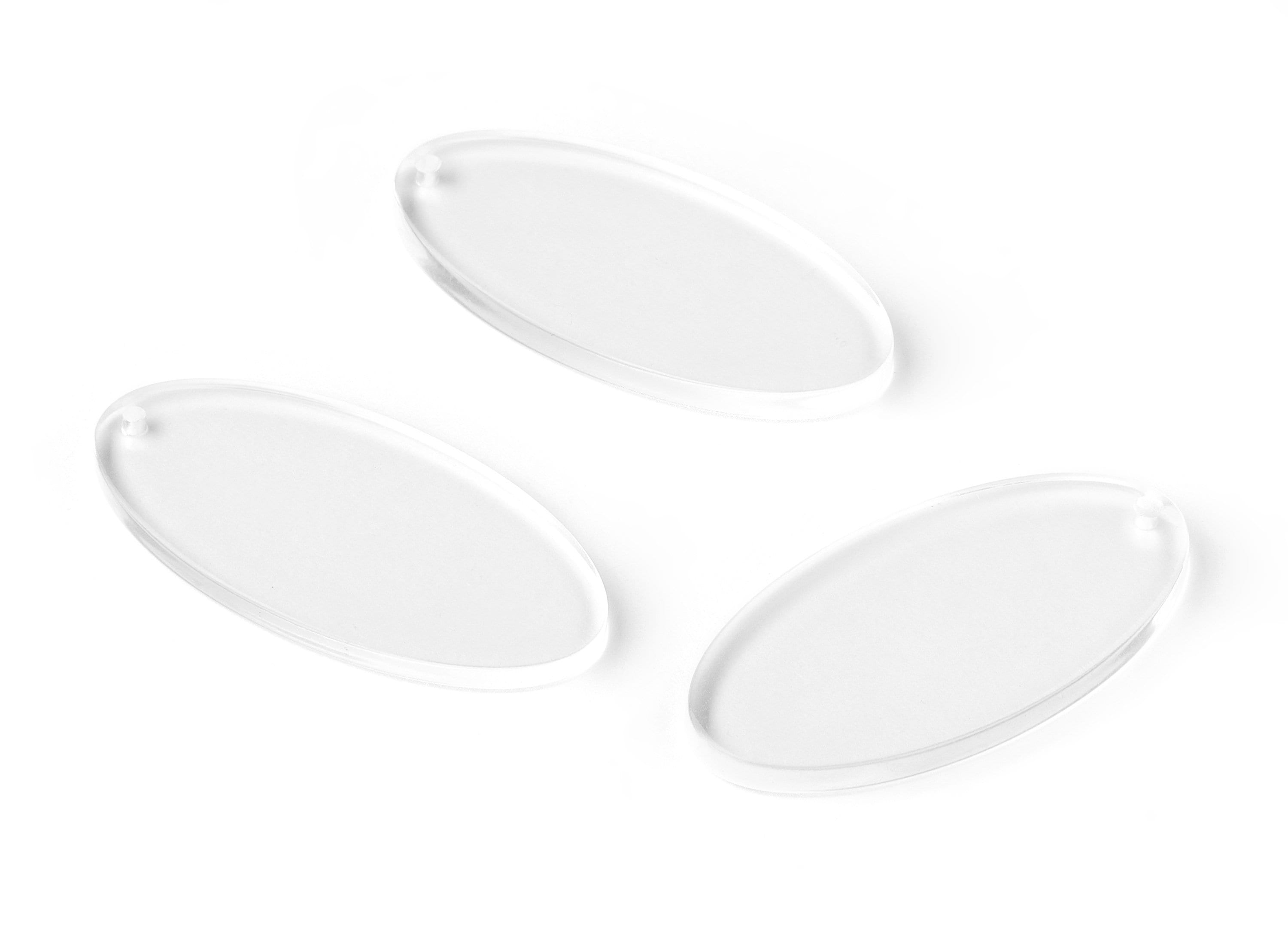 Acrylic Earring Charms - Tortoise Shell Earrings - Oval Shaped Pendant - Color Code: A63 - 44.18x22.24x2.98mm - AC1623-A63 - DOMEDBAZAAR