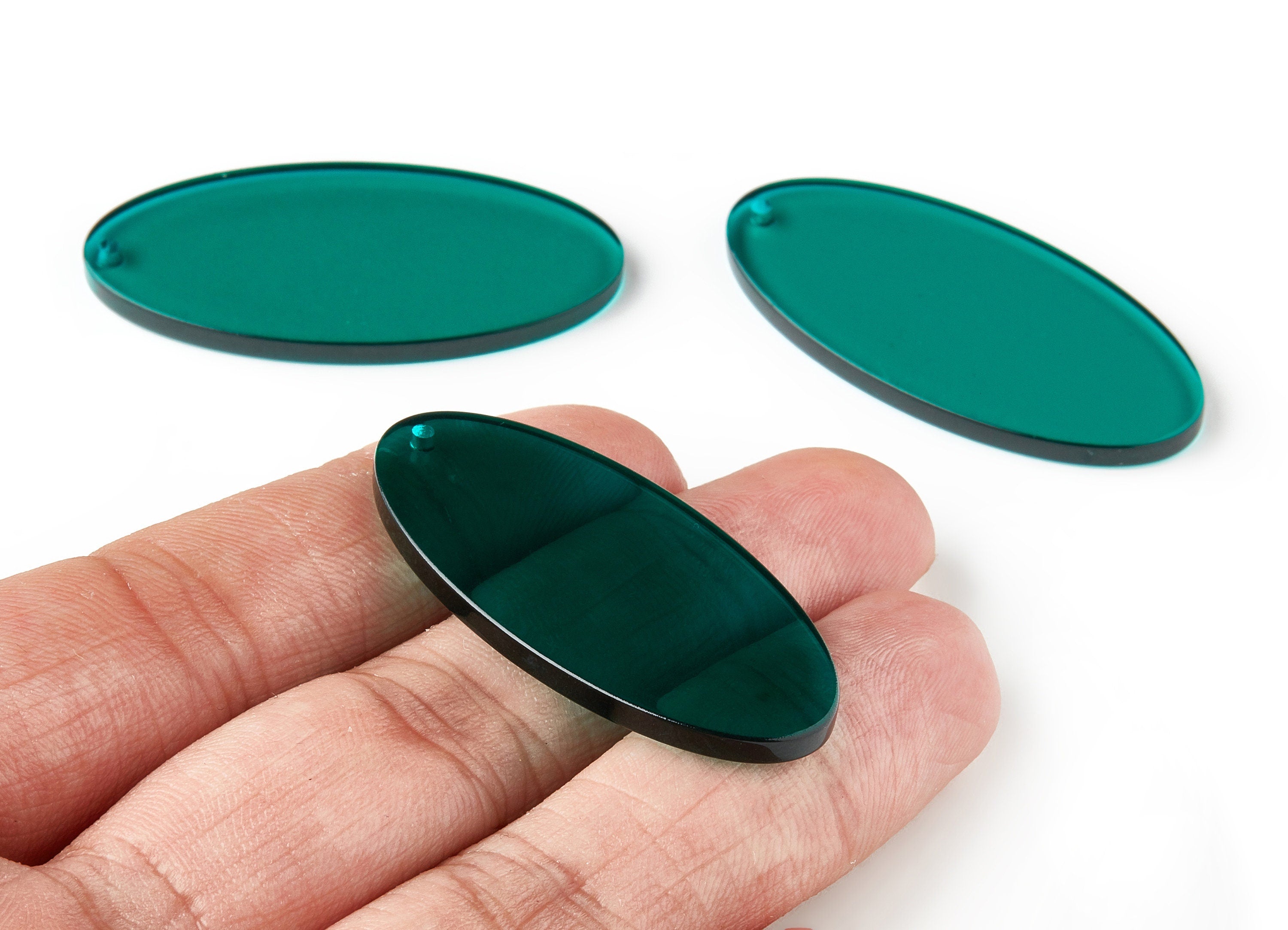 Acrylic Earring Charms - Tortoise Shell Earrings - Oval Shaped Pendant - Color Code: A62 - 44.18x22.24x2.98mm - AC1623-A62 - DOMEDBAZAAR