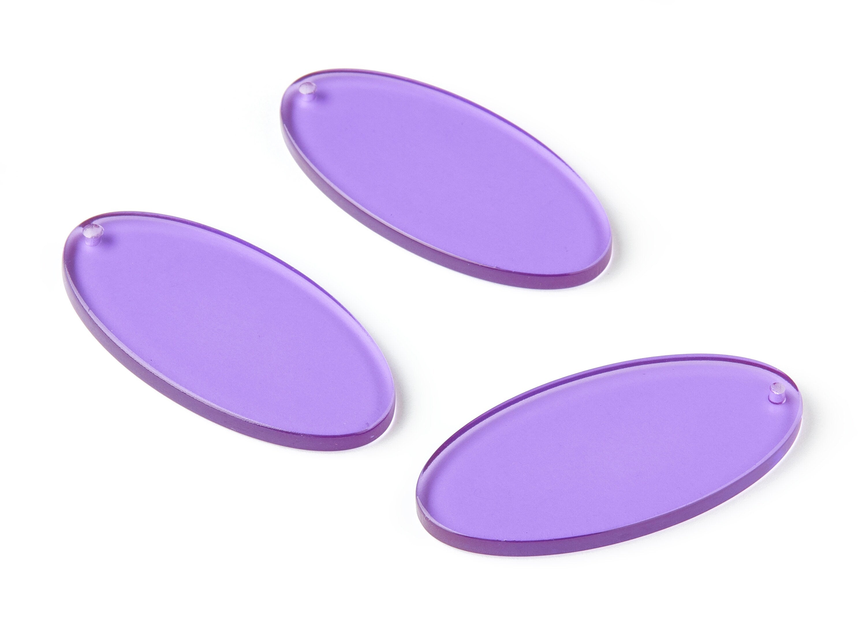 Acrylic Oval Earring Charms - Oval Shaped Pendant - Earring Findings - Jewelry Supplies - Color Code: A72 - 44.18x22.24x2.98mm - AC1623-A72 - DOMEDBAZAAR