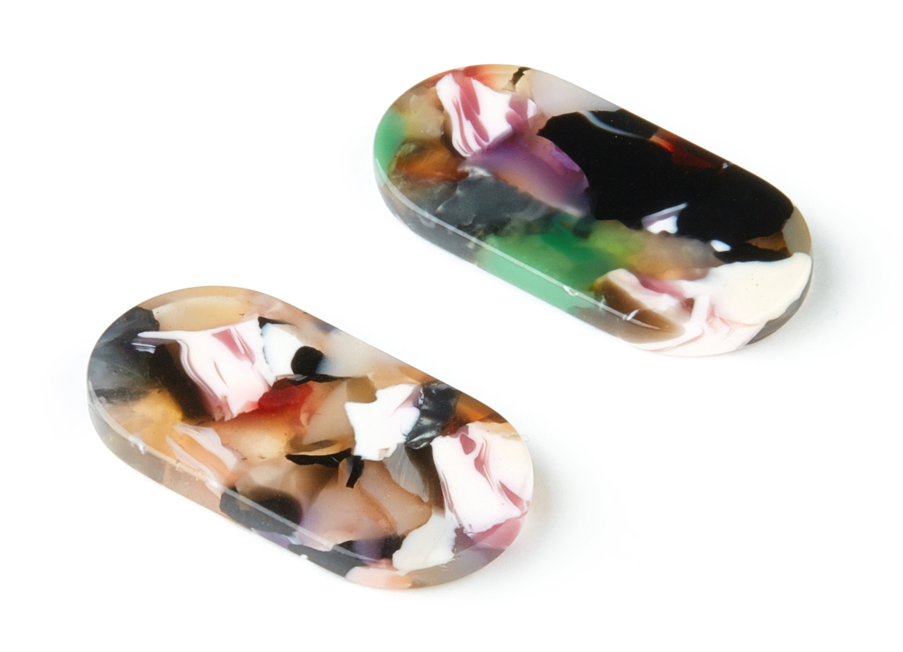 Acetate Oval Earring Charms - Oval Pendant - Earring Findings - Jewelry Supplies - Color CodeA60 - 26.65x13.9x2.63mm - AC1156EE - DOMEDBAZAAR