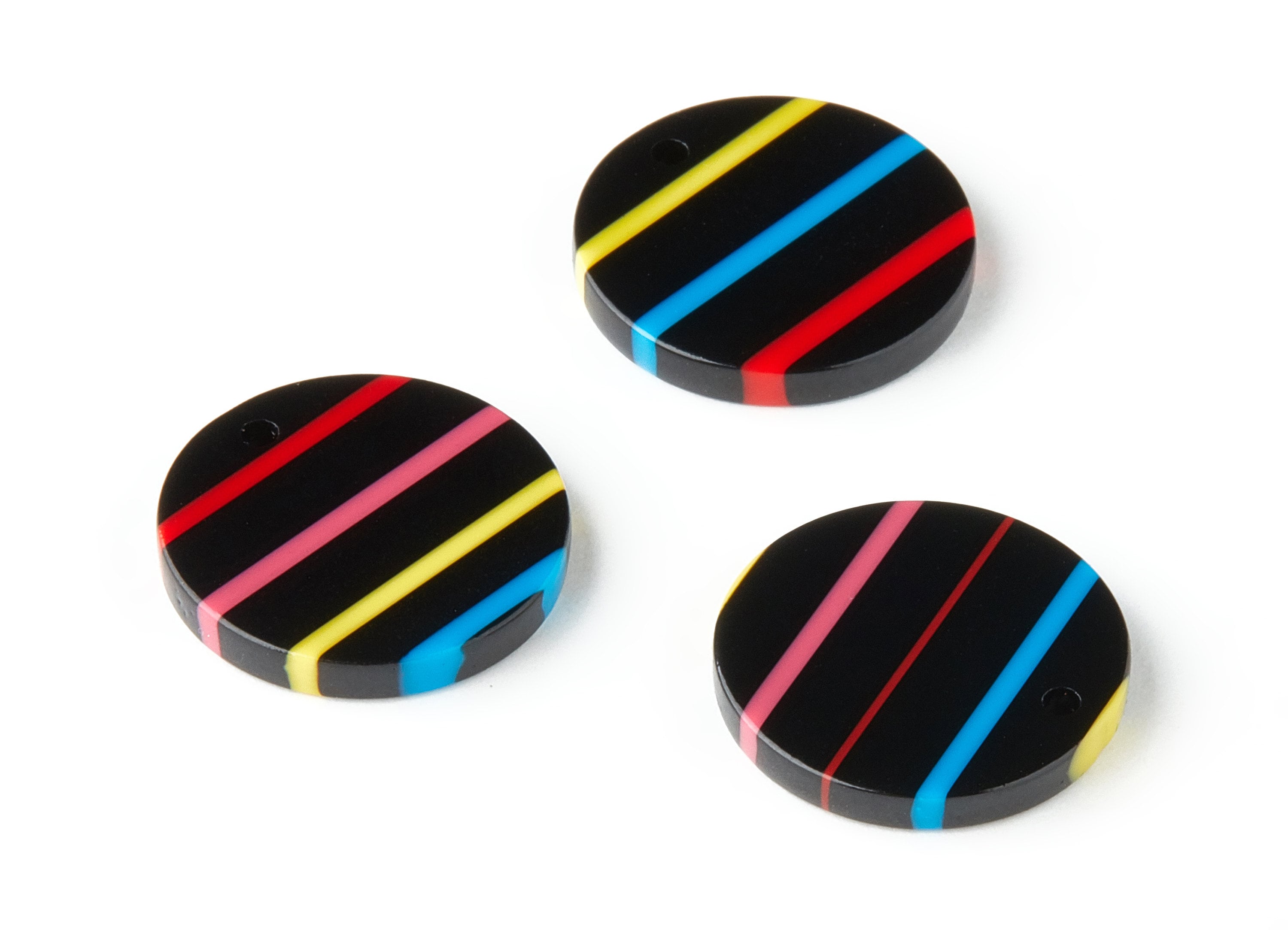 Acetate Coin Charms - Round & Coin Earrings and Pendant - Jewelry Supply - Color Code: A141 - 18.83x18.83x2.73mm - AC1621-A141 - DOMEDBAZAAR
