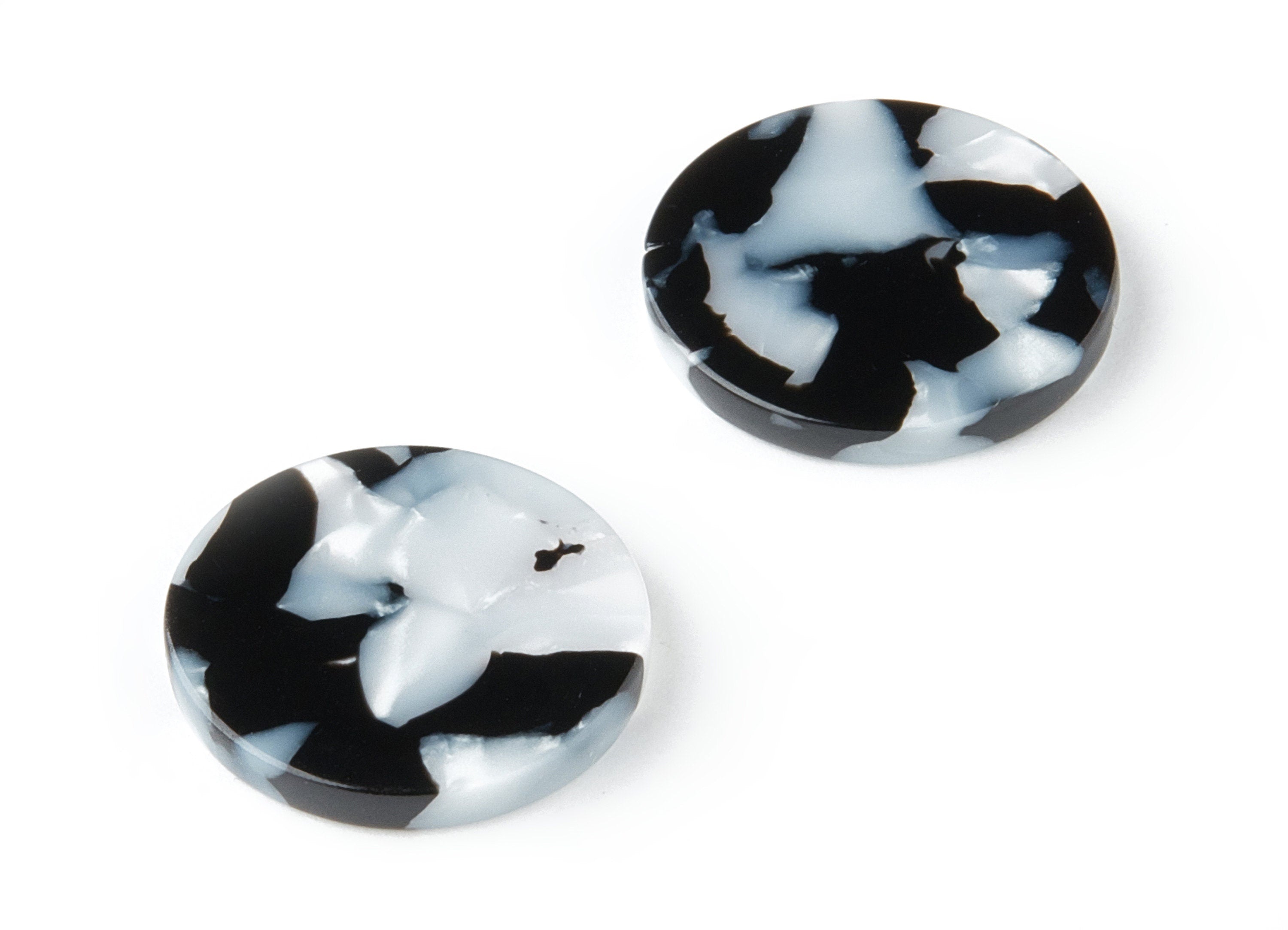 Acetate Round Earring Charms - Acrylic Coin Pendant - Earring Findings - Jewelry Supplies - Color Code: A15 - 18.5x18.5x2.57mm - AC1433E - DOMEDBAZAAR