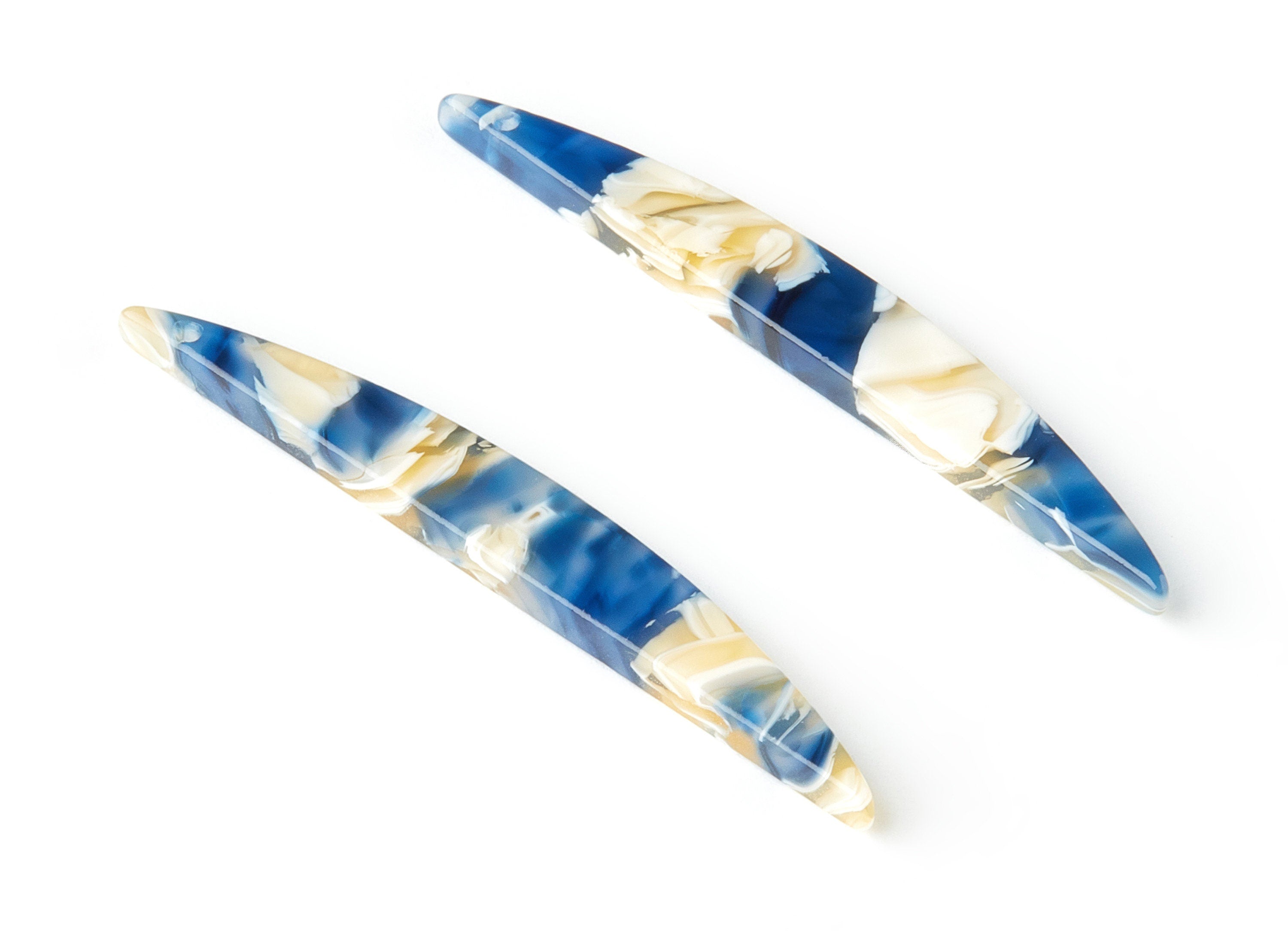 Acetate Bar Earring Charms - Acrylic Bar Pendant - Earring Findings - Jewelry Supplies - Color Code:A27 - 48.87x6.31x2.6mm - AC1494-A27 - DOMEDBAZAAR