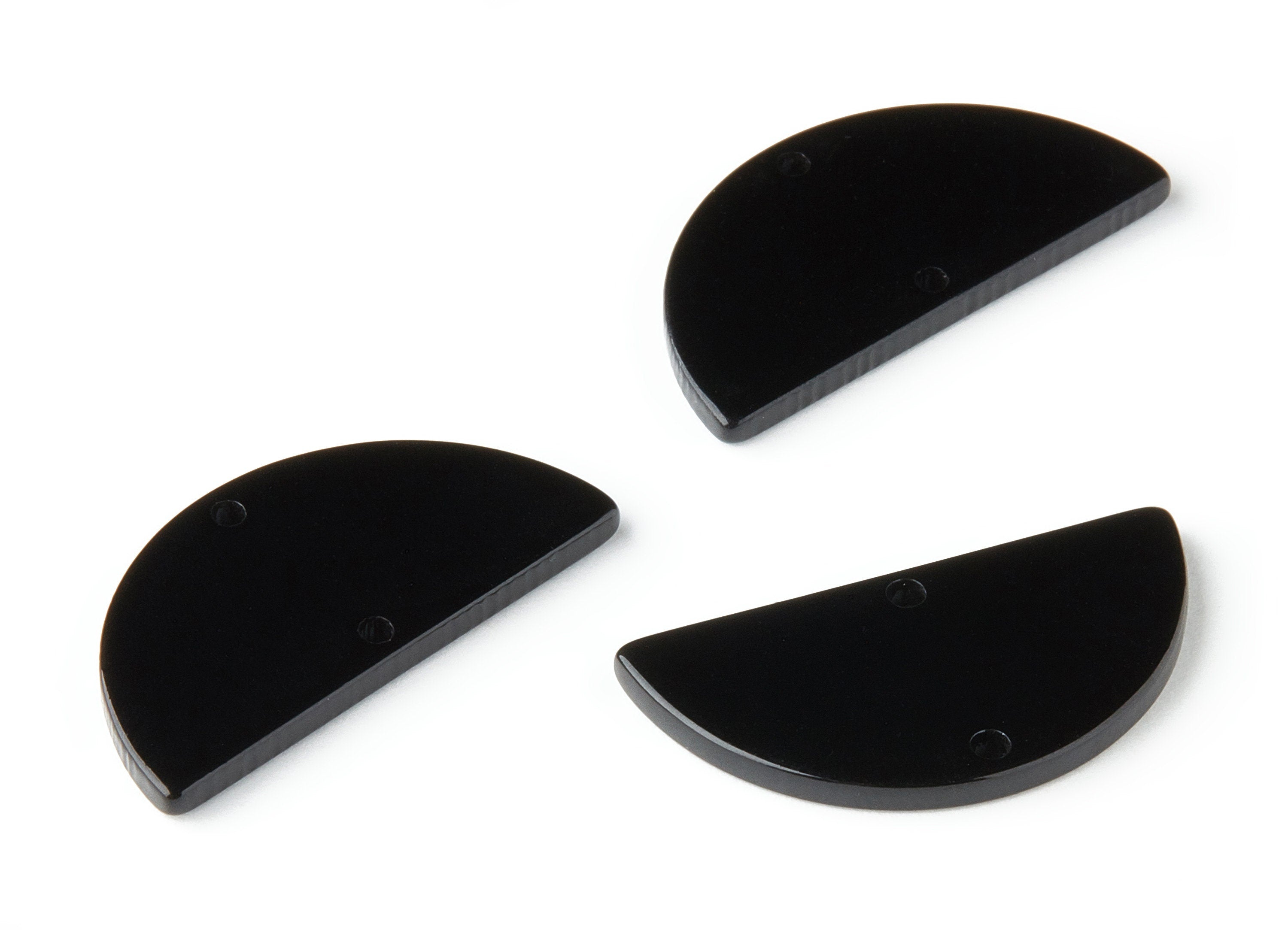 Acrylic Semicircle Connectors Charms - 2 Holes Semicircle Earrings - Earring Findings - Color Code:A66 - 15x30x2.6mm - AC1061-A66 - DOMEDBAZAAR