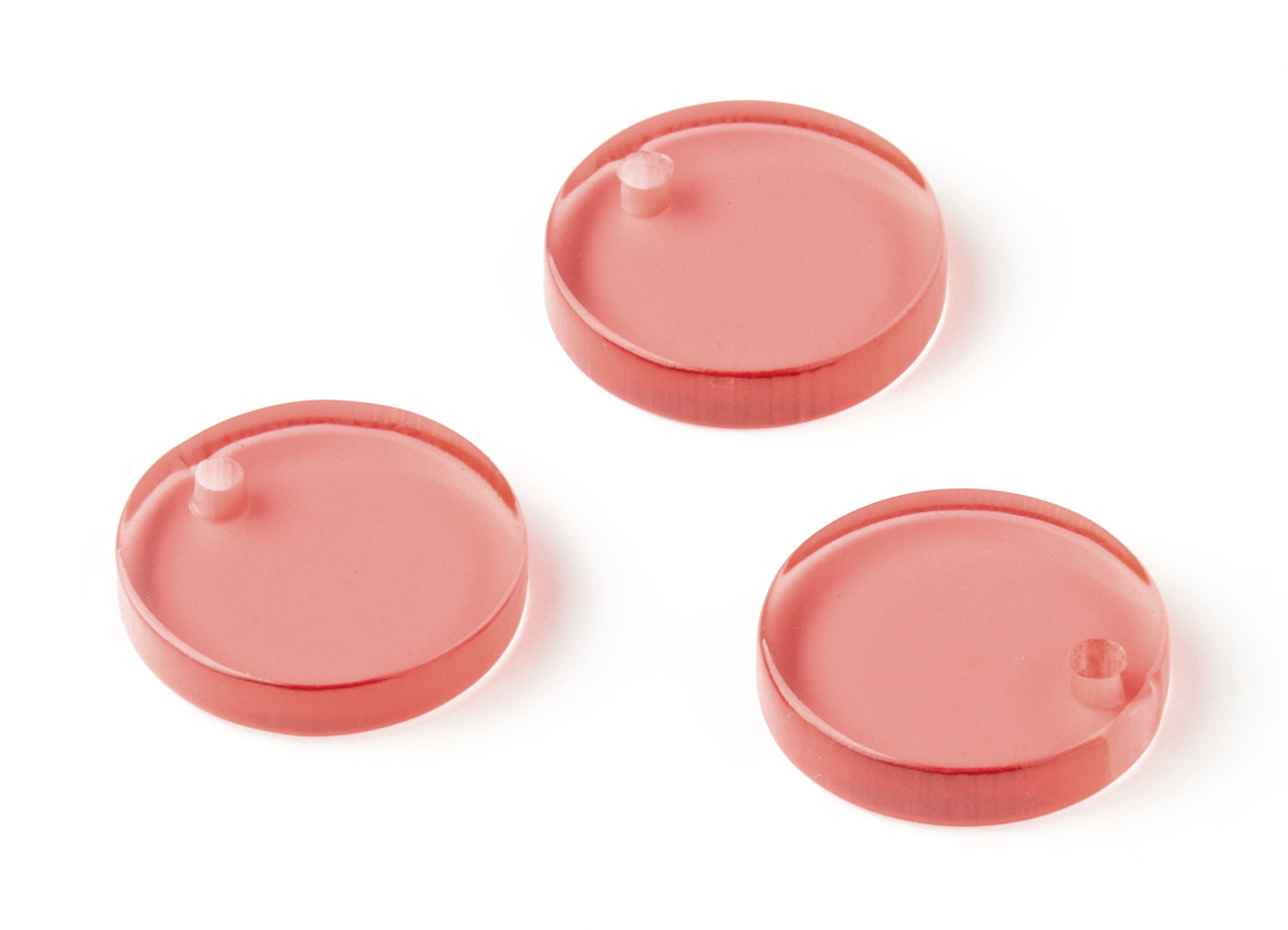 Acrylic Coin & Round Charms - Coin and Round Earrings and Pendant - Earring Findings - Color Code: A69 - 14.5x14.5x2.5mm - AC1064AM - DOMEDBAZAAR