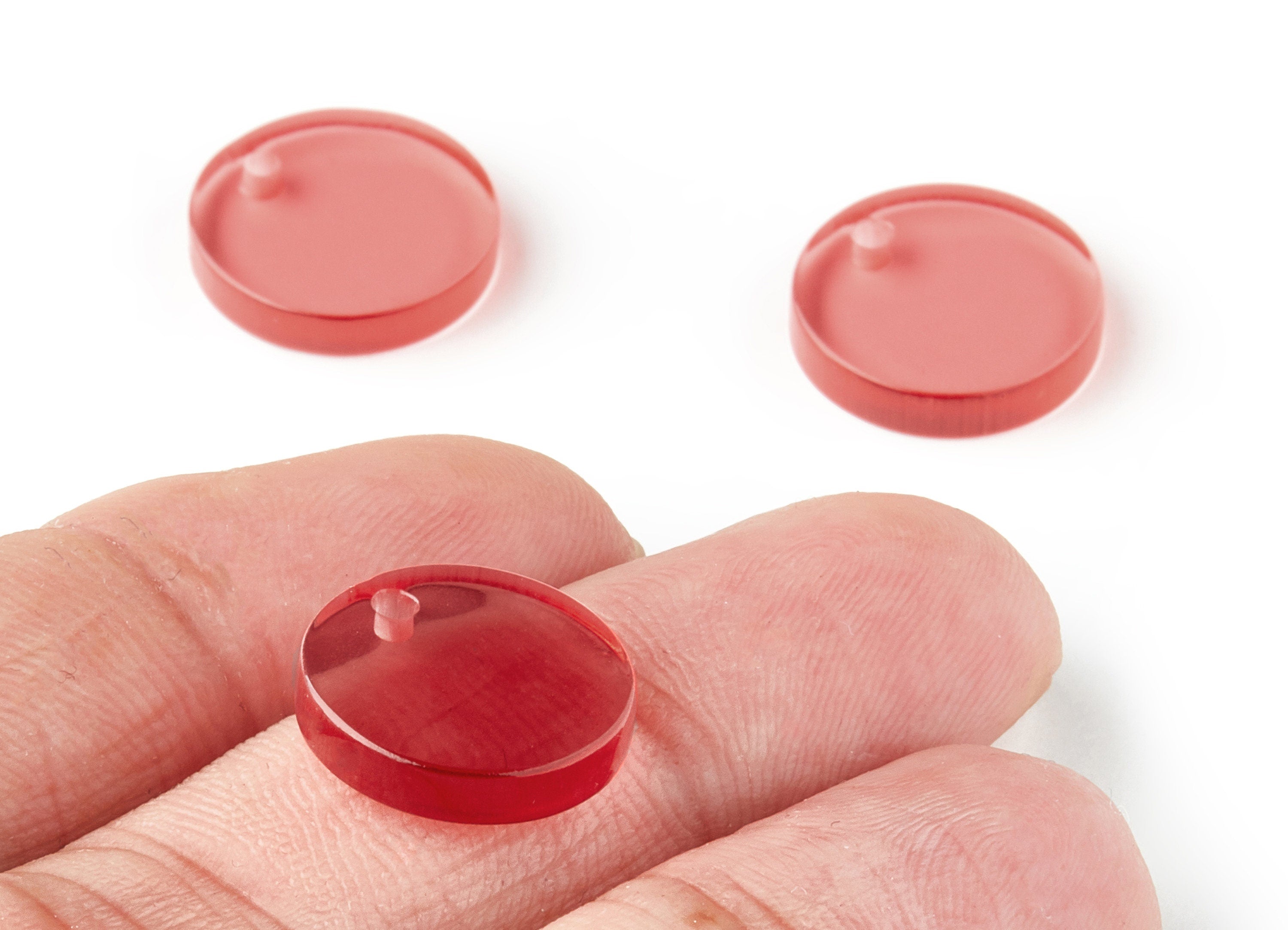 Acrylic Coin & Round Charms - Coin and Round Earrings and Pendant - Earring Findings - Color Code: A69 - 14.5x14.5x2.5mm - AC1064AM - DOMEDBAZAAR