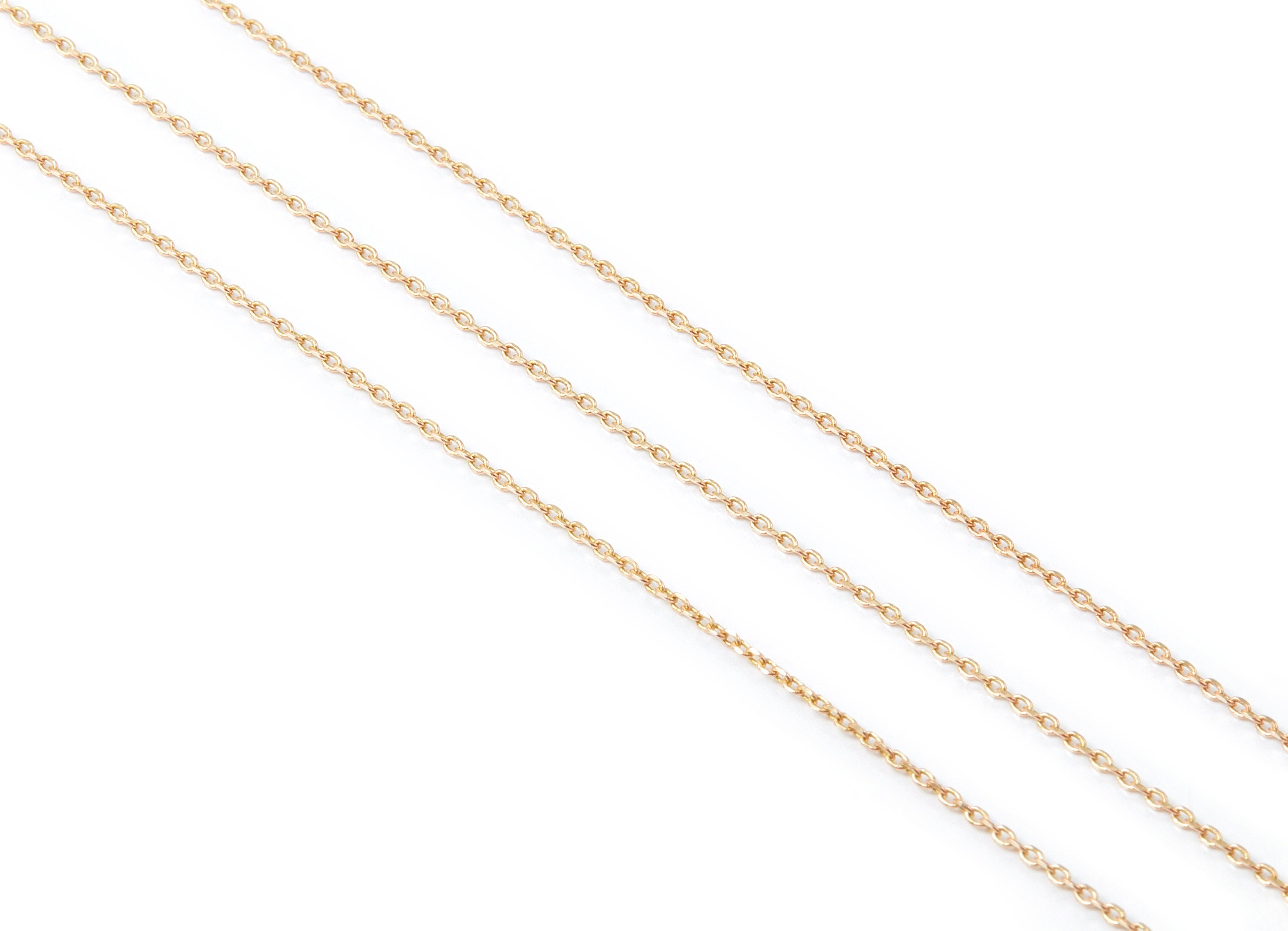 Faceted Soldered Flat Cable Chain - Raw Brass Chain - Solder Tiny Chain - "0.07"" x 0.04"" x 0.01"" - CC1063 - DOMEDBAZAAR