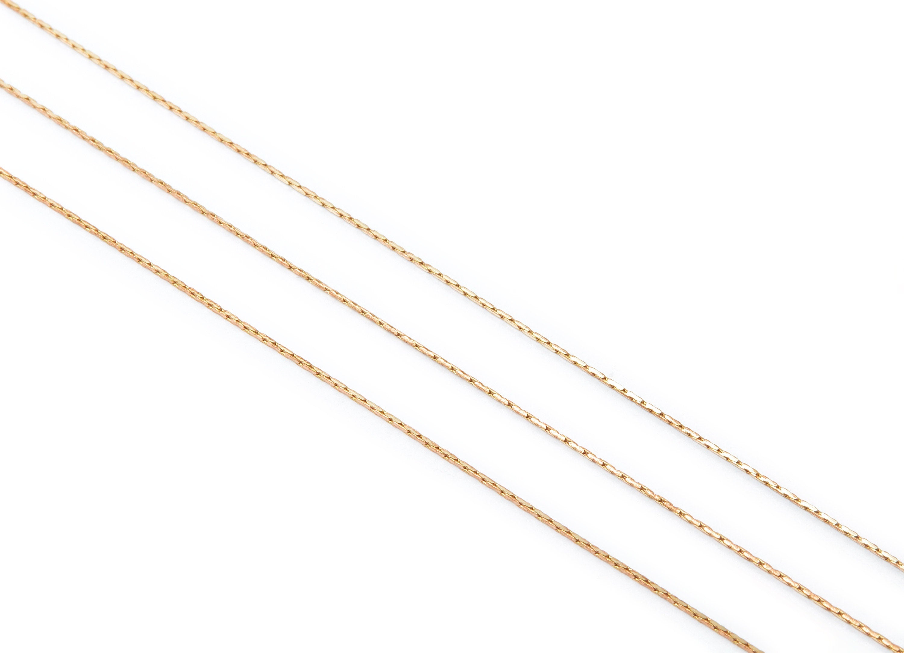Faceted Tiny Snake Chain - Brass Chain - Raw Brass Faceted Chain 0.03" - for Necklace Bracelet Jewellery Making - CC1044GRB - DOMEDBAZAAR