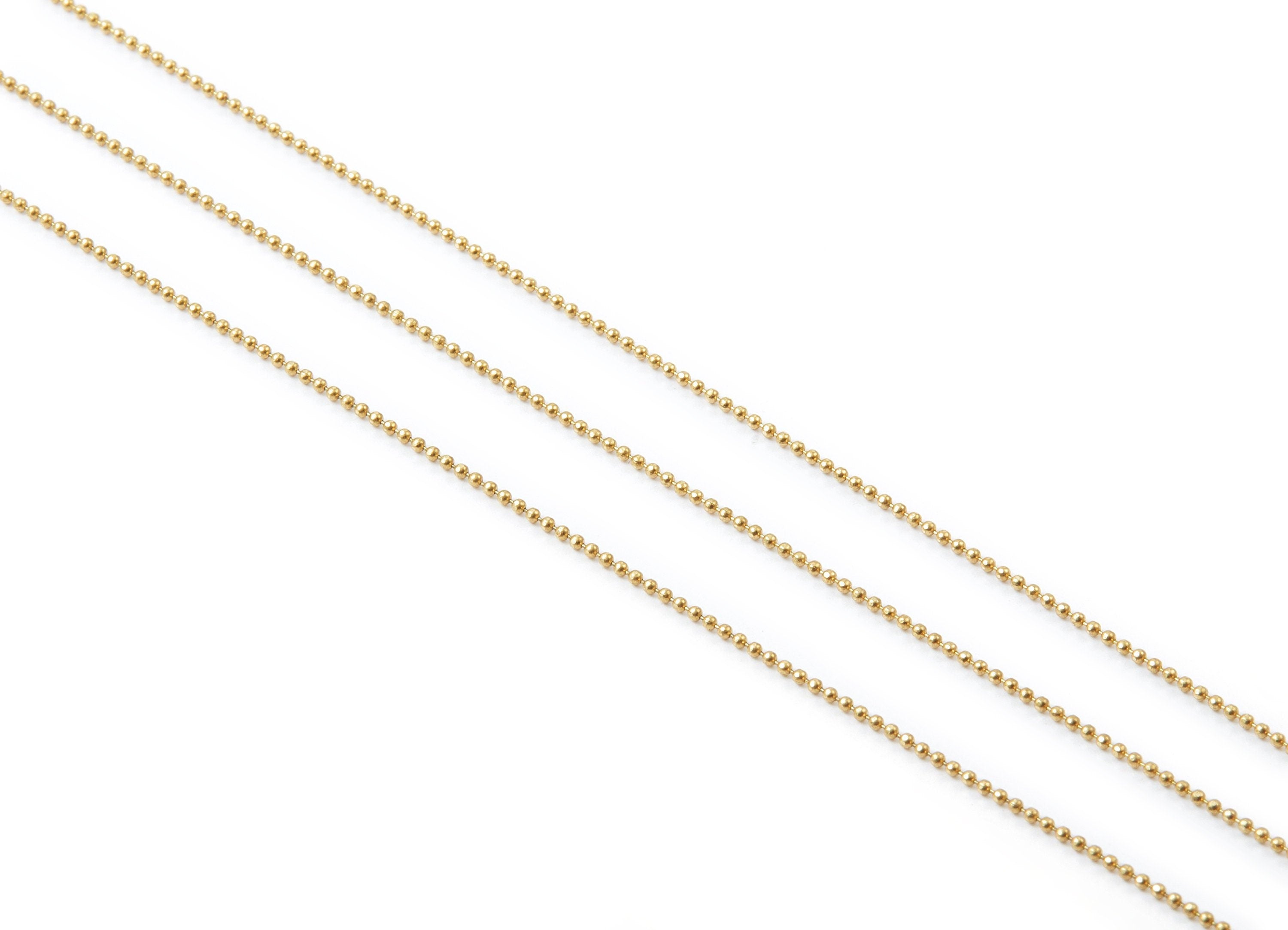 Faceted Tiny Ball Chain -Raw Brass Chain - Raw Brass - 0.04" x 0.04" - for Necklace Bracelet Earing Jewellery Making - CC1066 - DOMEDBAZAAR