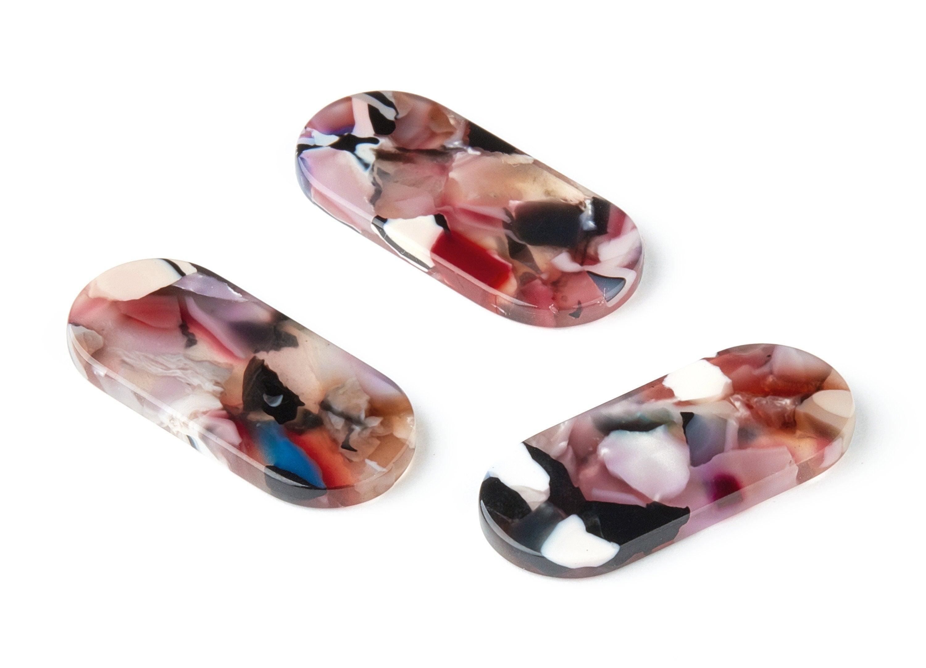 Acetate Oval Charms - Oval Earrings and Pendant - Earring Findings - Jewelry Supplys - Color Code: A61 - 30.65x13.76x2.66mm - AC1134LL - DOMEDBAZAAR