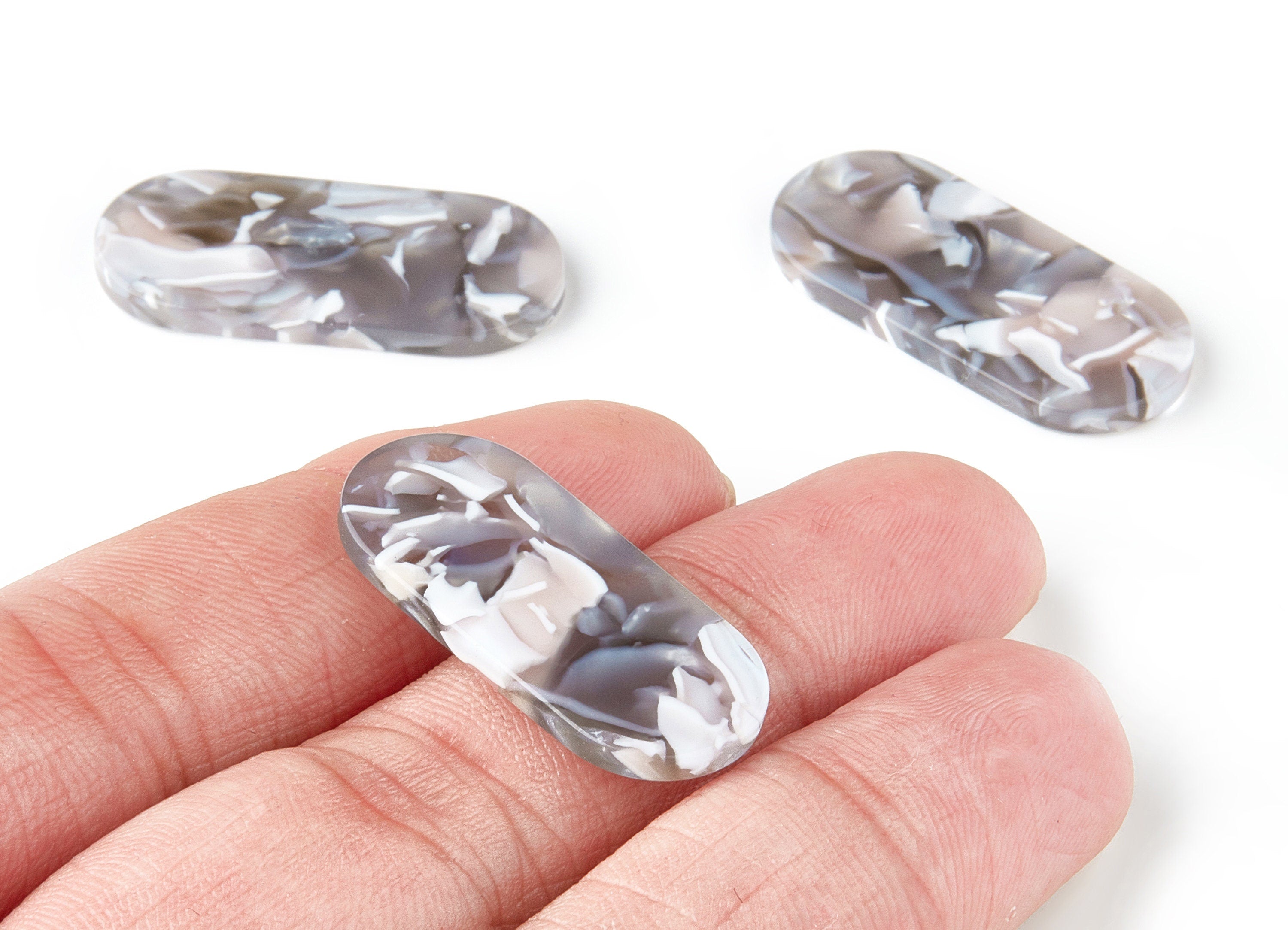 Acetate Oval Charms - Oval Earrings and Pendant - Earring Findings - Jewelry Supplys - Color Code: A20 - 30.65x13.76x2.66mm - AC1134FF - DOMEDBAZAAR