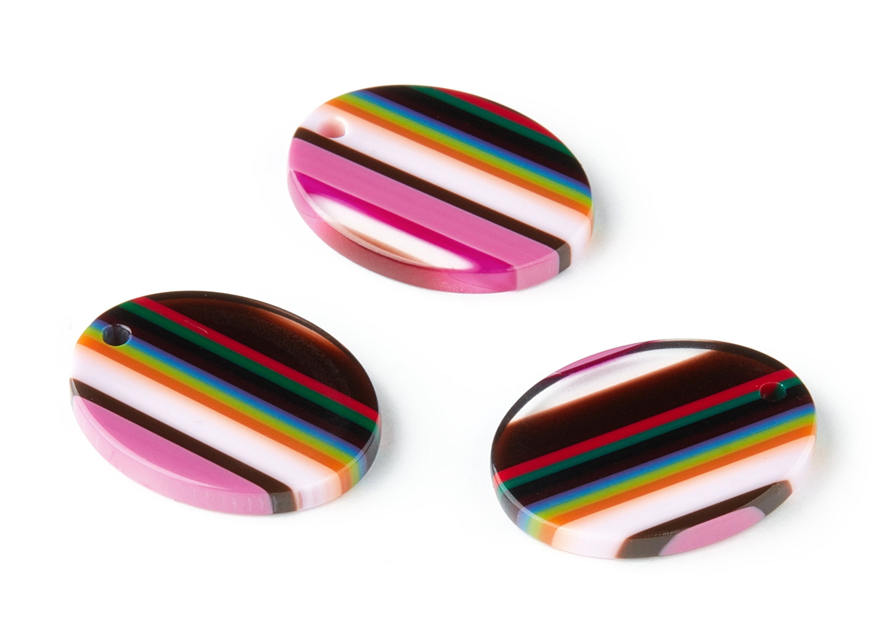 Acetate Oval Earring Charms - Oval Shaped Pendant - Earring Findings - Jewelry Supplies - Color Code: A137 - 21.74x16.8x2.57mm - AC1302B - DOMEDBAZAAR