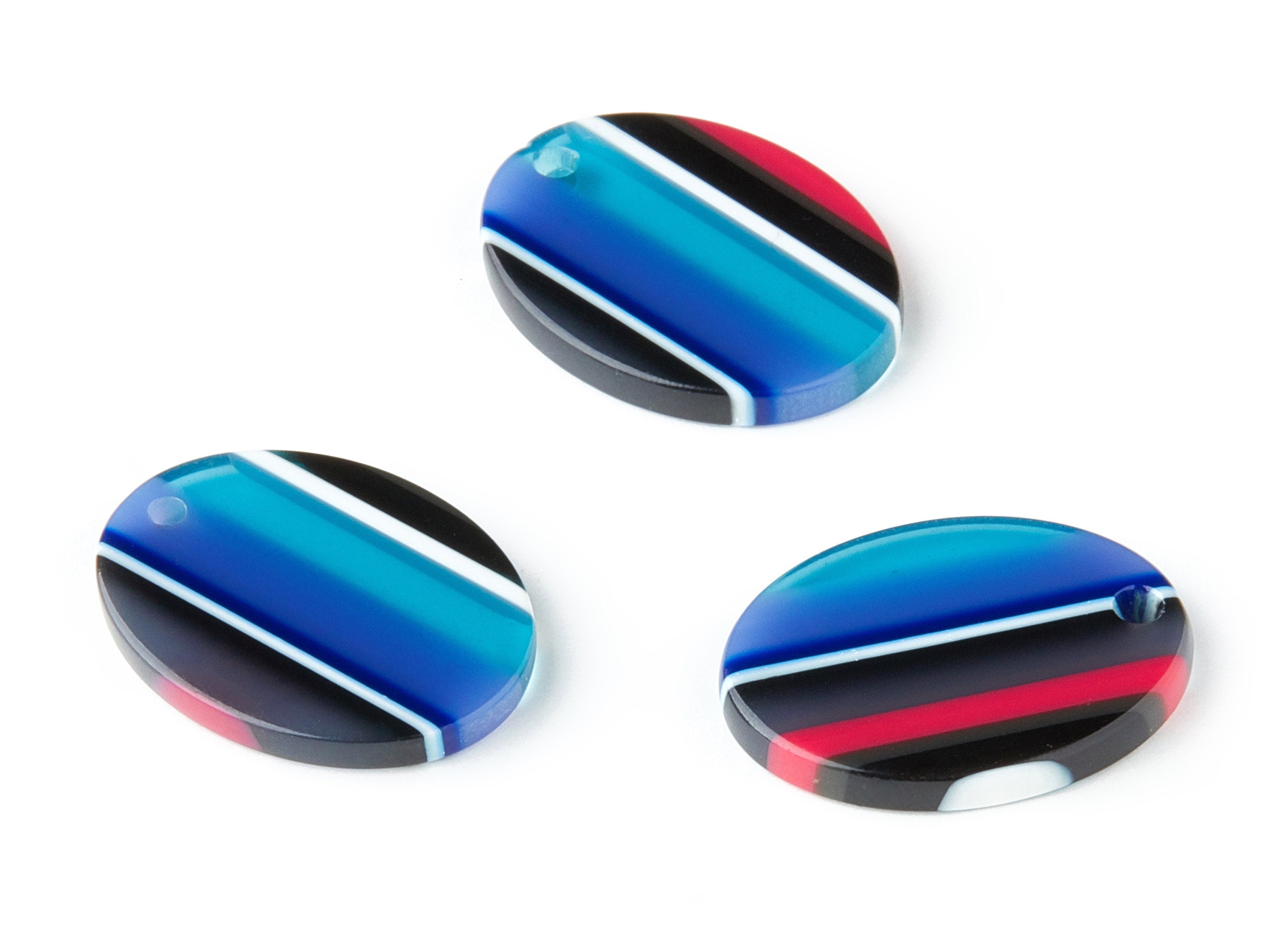 Acetate Oval Earring Charms - Oval Shaped Pendant - Earring Findings - Jewelry Supplies - Color Code: A146 - 21.74x16.8x2.57mm - AC1302C - DOMEDBAZAAR