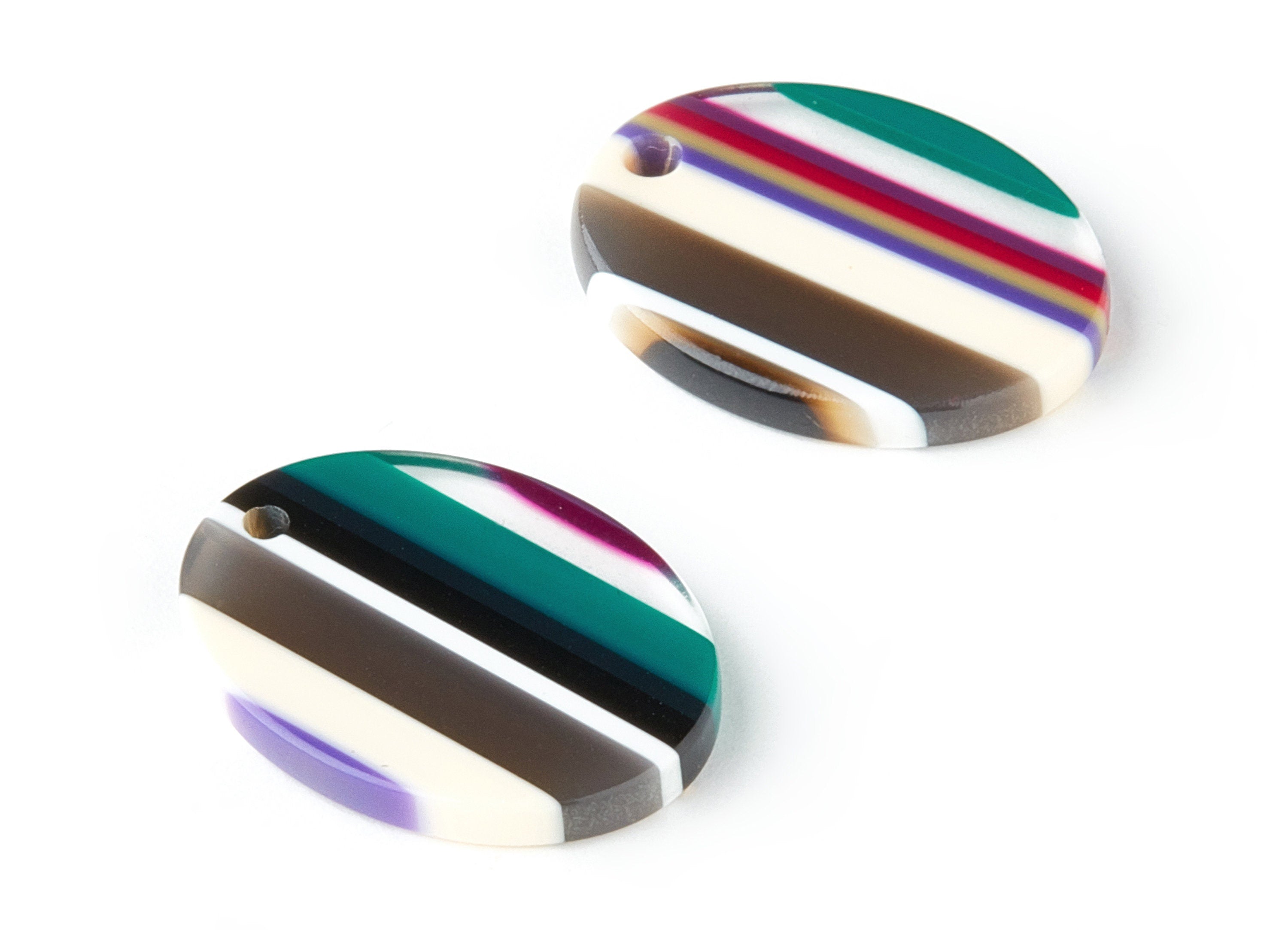 Acetate Oval Earring Charms - Oval Shaped Pendant - Earring Findings - Jewelry Supplies - Color Code: A148 - 21.74x16.8x2.57mm - AC1302E - DOMEDBAZAAR