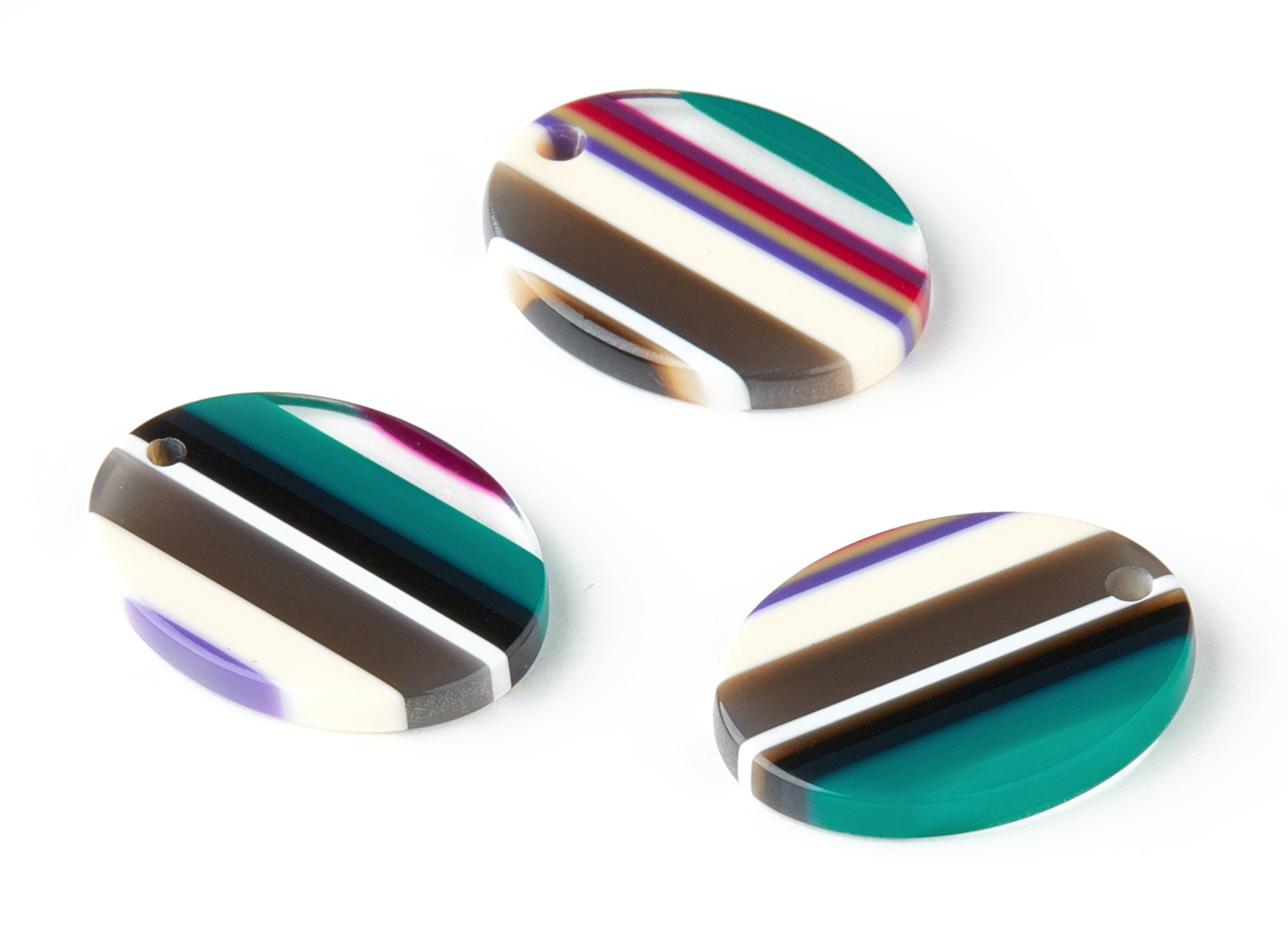 Acetate Oval Earring Charms - Oval Shaped Pendant - Earring Findings - Jewelry Supplies - Color Code: A148 - 21.74x16.8x2.57mm - AC1302E - DOMEDBAZAAR