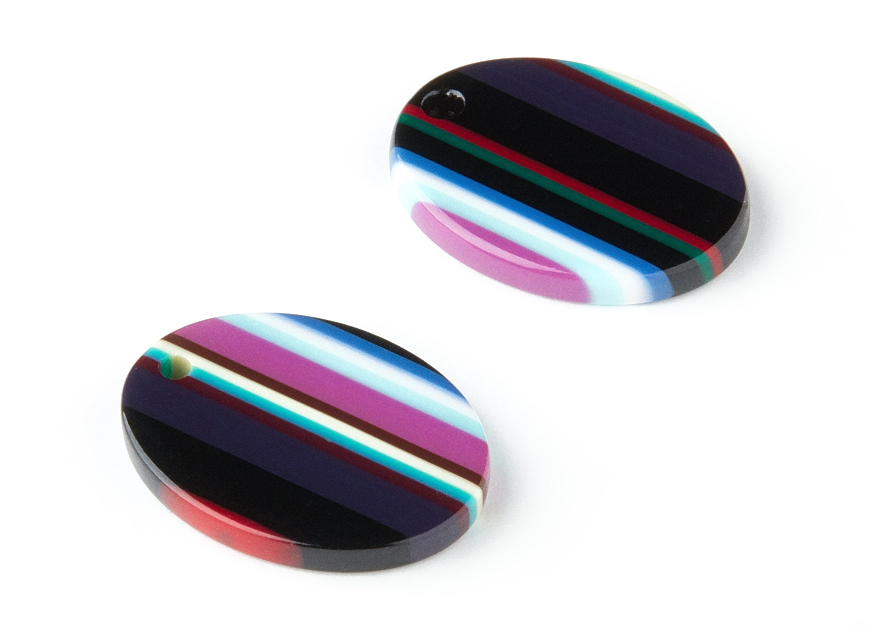 Acetate Oval Earring Charms - Oval Shaped Pendant - Earring Findings - Jewelry Supplies - Color Code: A150 - 21.74x16.8x2.57mm - AC1302G - DOMEDBAZAAR