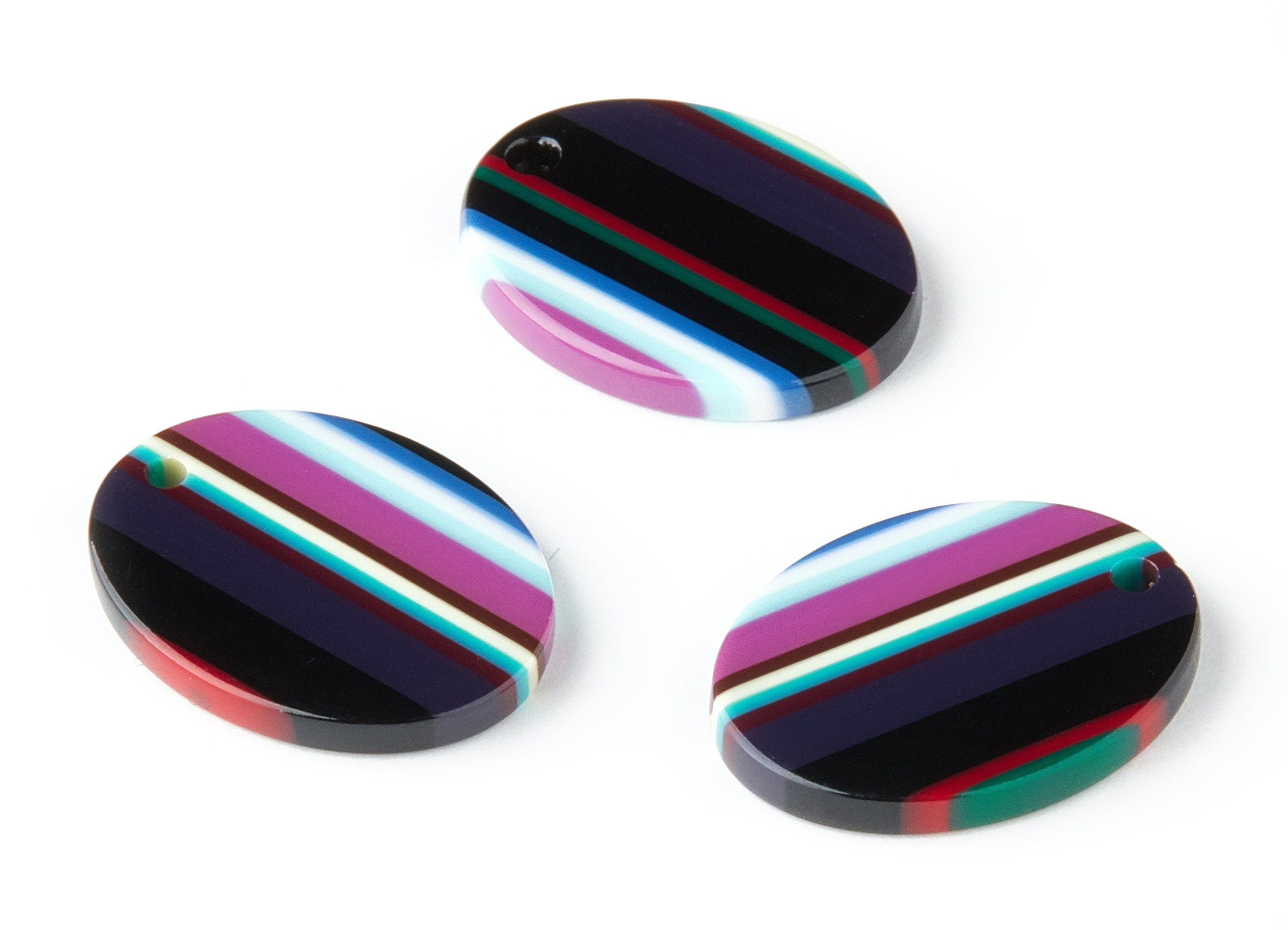 Acetate Oval Earring Charms - Oval Shaped Pendant - Earring Findings - Jewelry Supplies - Color Code: A150 - 21.74x16.8x2.57mm - AC1302G - DOMEDBAZAAR