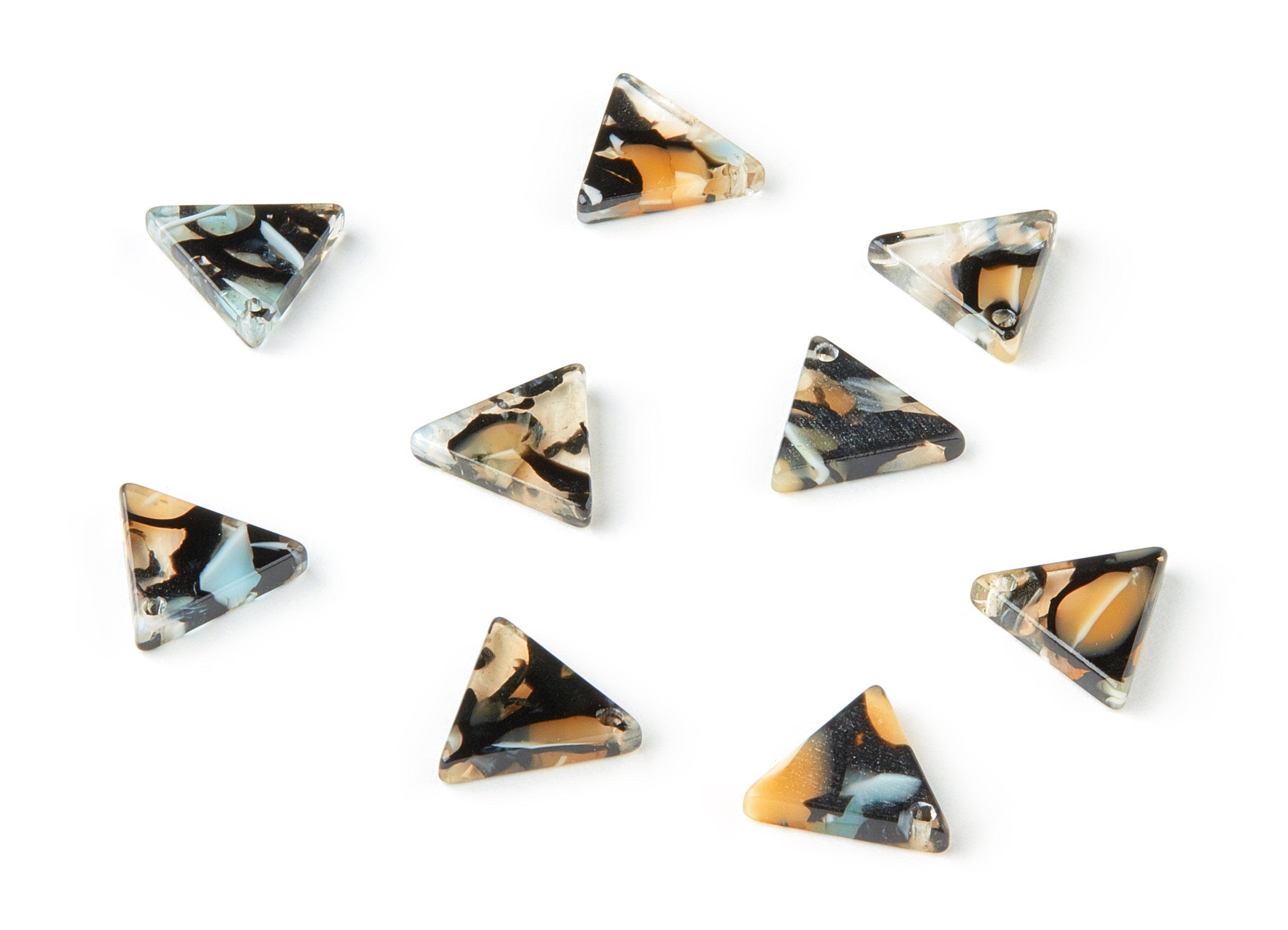 Acetate Triangle Charms - Triangle Earrings and Pendant - Earring Findings - Color Code: A328 - 12.77x11.29x2.5mm - AC1650-A328 - DOMEDBAZAAR