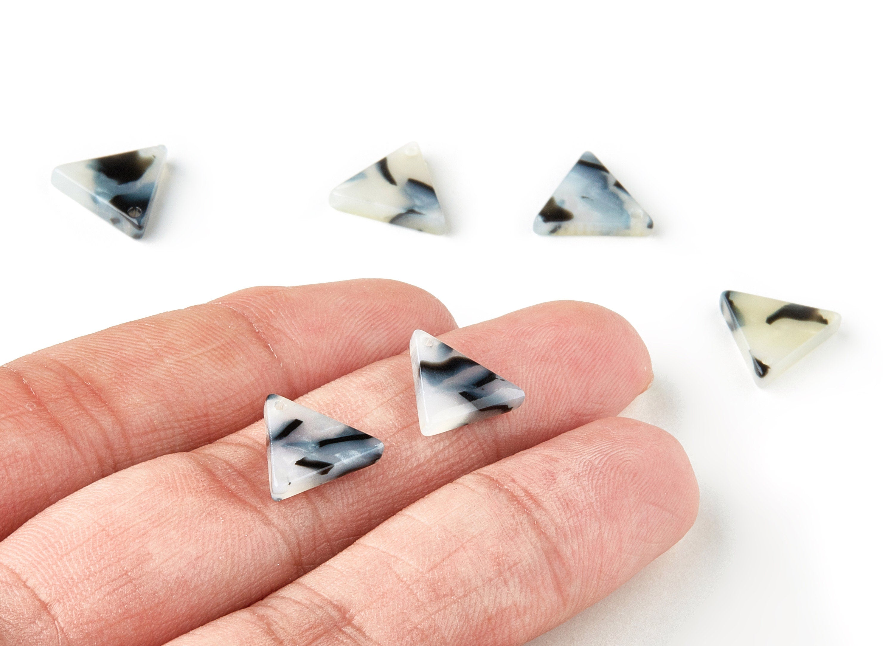 Acetate Triangle Charms - Triangle Earrings and Pendant - Earring Findings - Color Code: A326 - 12.77x11.29x2.5mm - AC1650-A326 - DOMEDBAZAAR