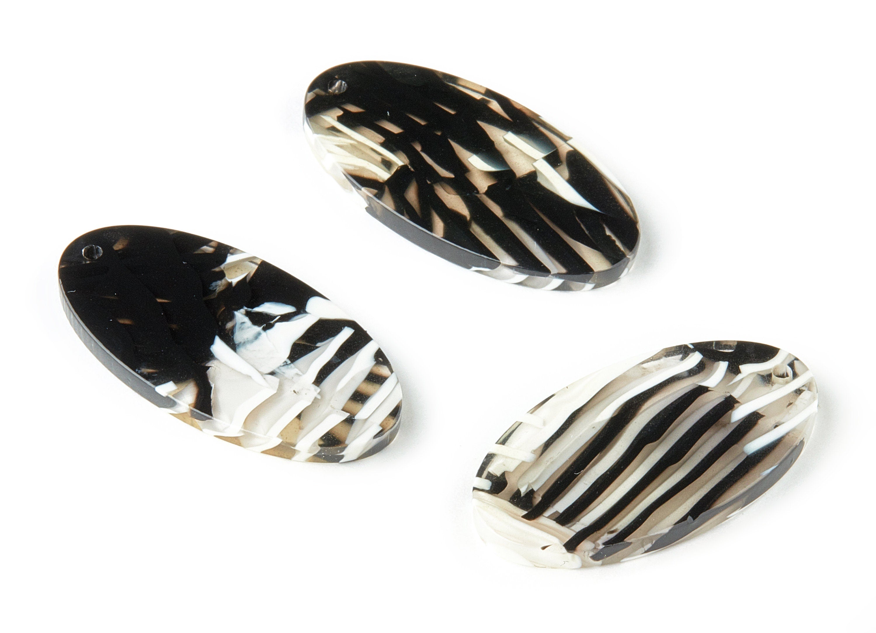 Acetate Oval Charms - Oval Earrings and Pendant - Earring Findings - Jewelry Supplies - Color Code: A312 - 34.18x18.35x2.6mm - AC1653-A312 - DOMEDBAZAAR