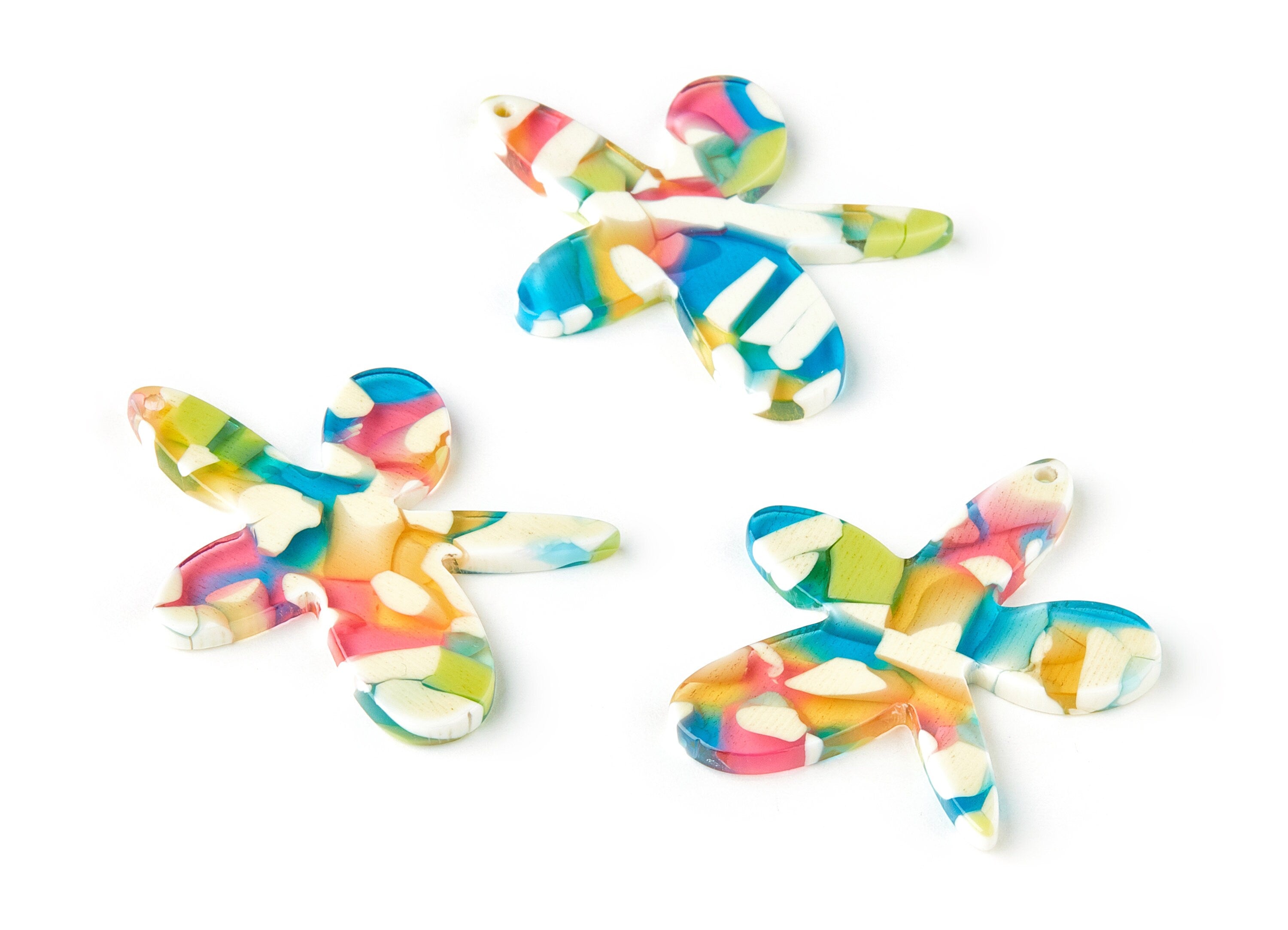 Acetate Starfish Charms - Starfish Earring and Pendant - Earring Charm Jewelry Supplys - Color Code: A303 - 44.33x34.76x2.33mm - AC1655-A303 - DOMEDBAZAAR