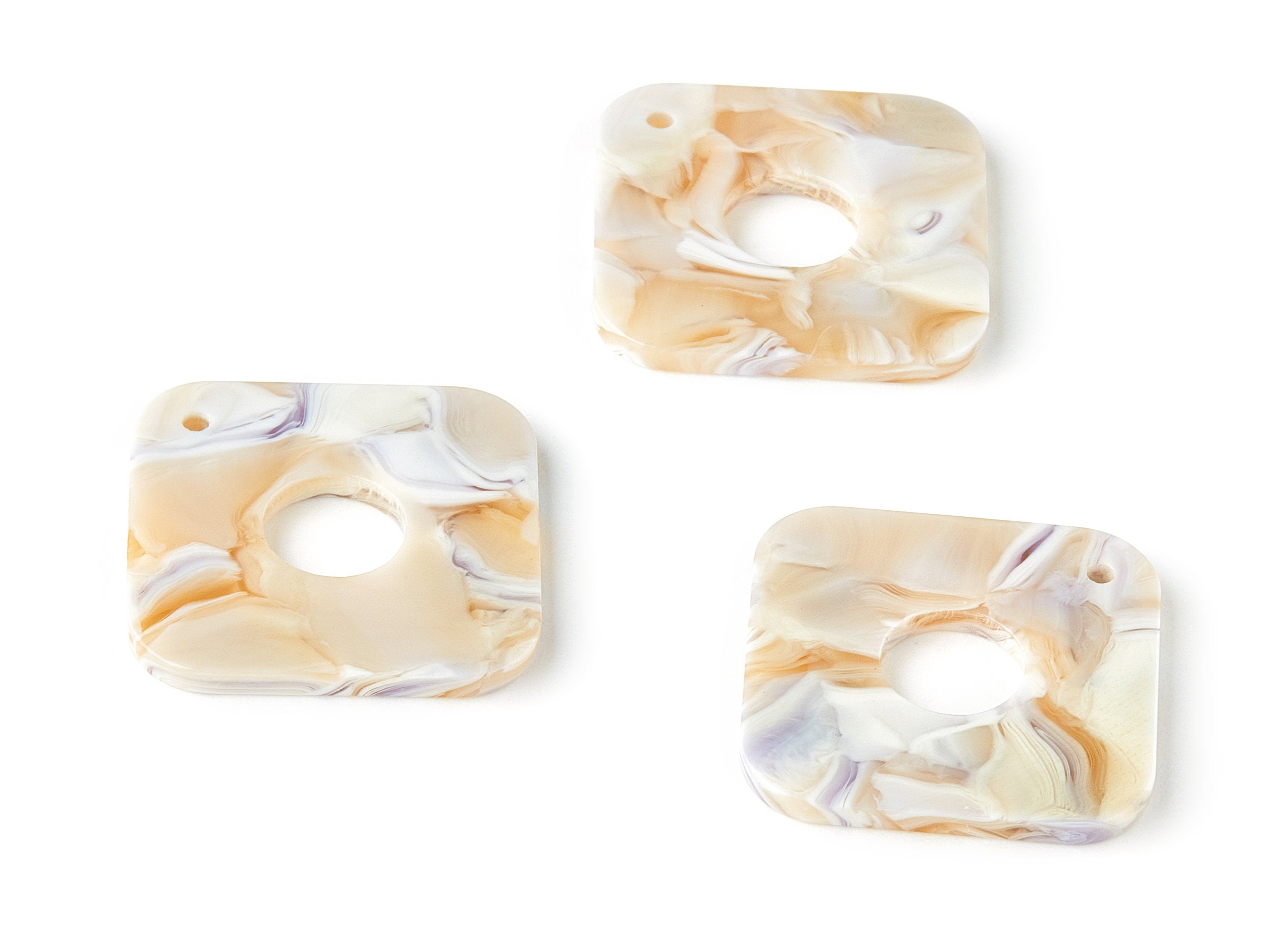 Acetate Square Charms - Square Earring and Pendant - Earring Finding - Jewelry Supplys - Color Code: A306 - 35.71x28.78x2.5mm - AC1643-A306 - DOMEDBAZAAR