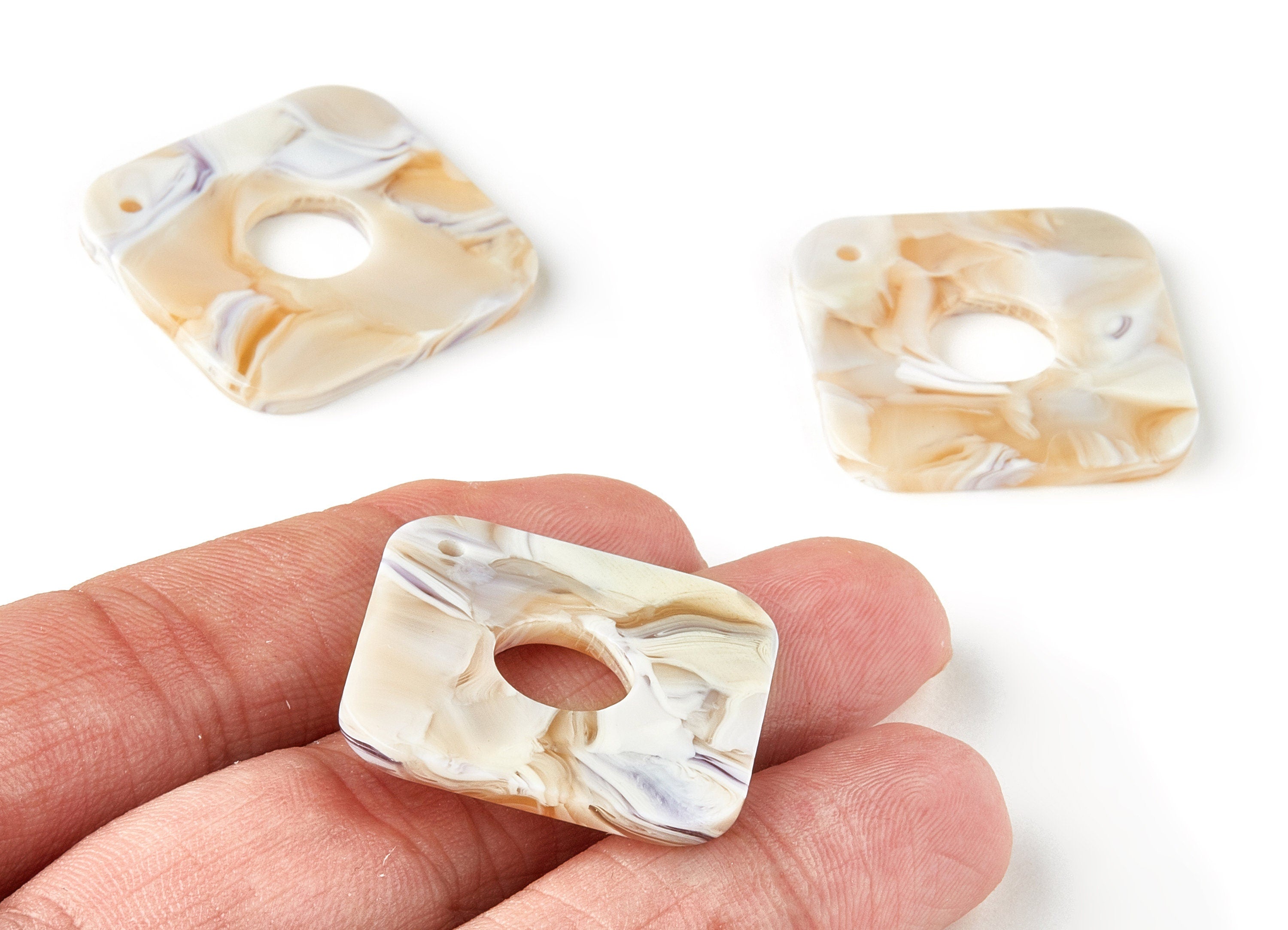 Acetate Square Charms - Square Earring and Pendant - Earring Finding - Jewelry Supplys - Color Code: A306 - 35.71x28.78x2.5mm - AC1643-A306 - DOMEDBAZAAR