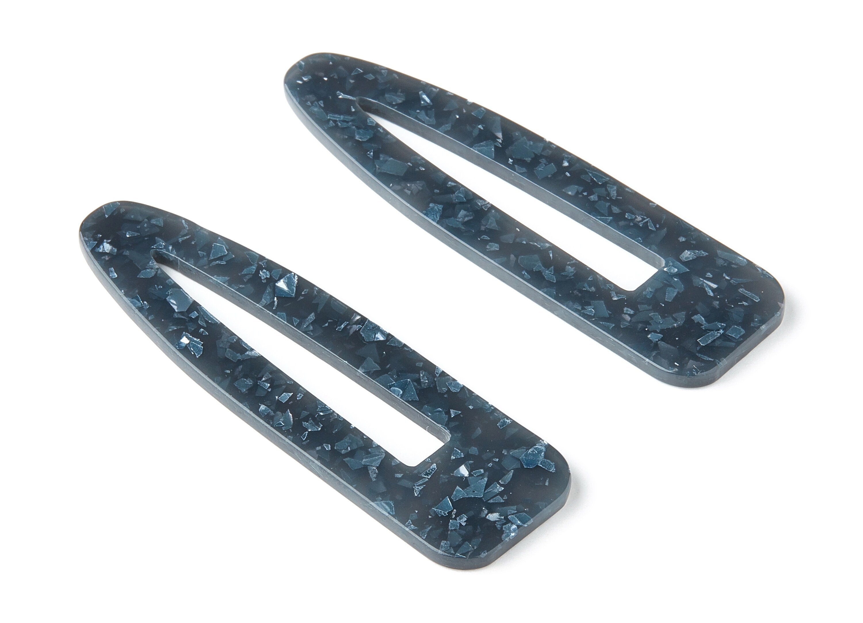 Acetate Acrylic Hair Barrette - Tortoise Shell Hair Clip - Color Code:A256 - 69.2x20.4x2.4mm - AC1546-A256 - DOMEDBAZAAR
