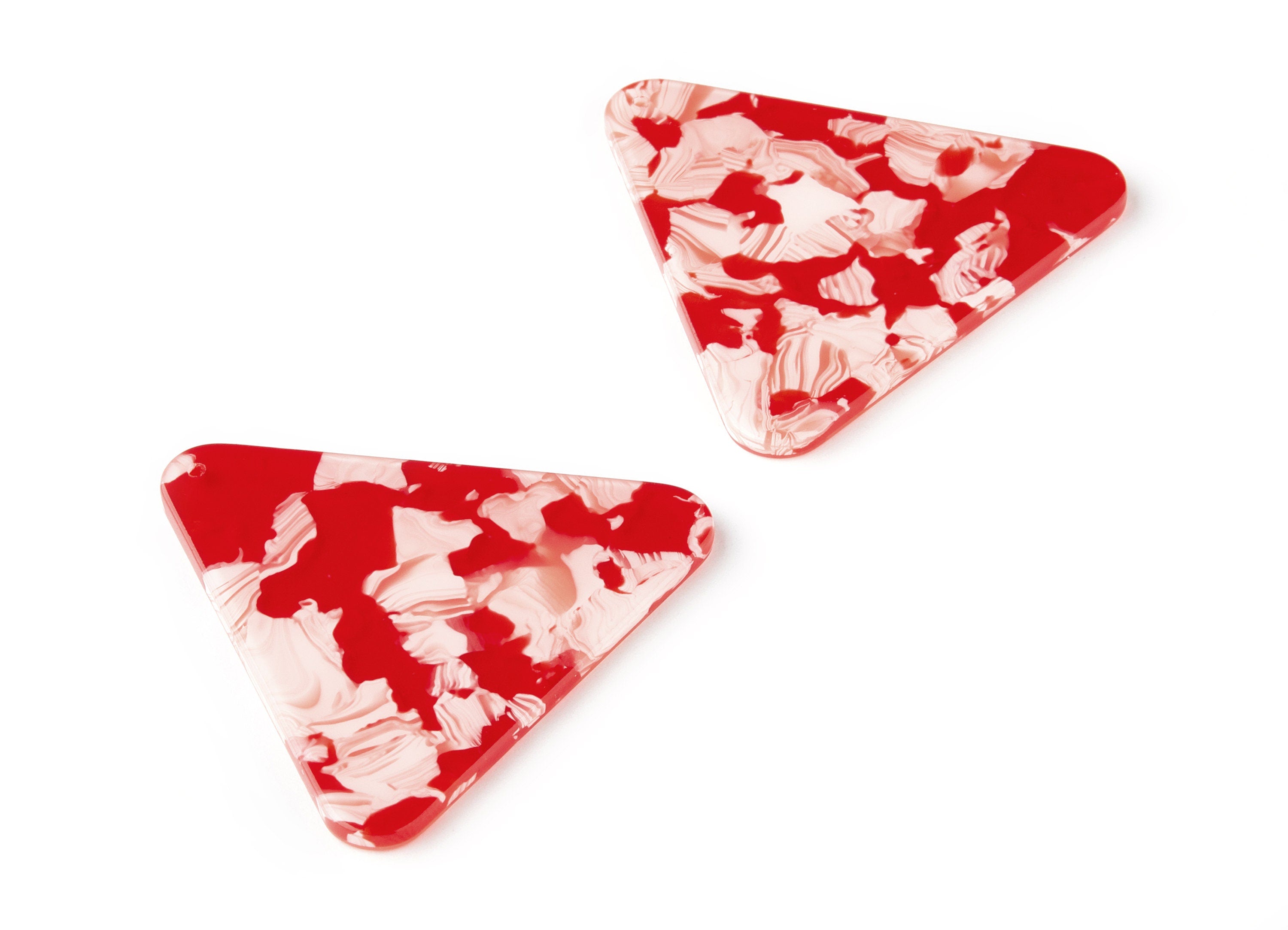 Acetate Triangle Earring Connector - Triangle Connector - 2 Holes - Jewelry Supplies - Color Code: A143 - 44.83x39.95x2.55mm - AC1434C - DOMEDBAZAAR