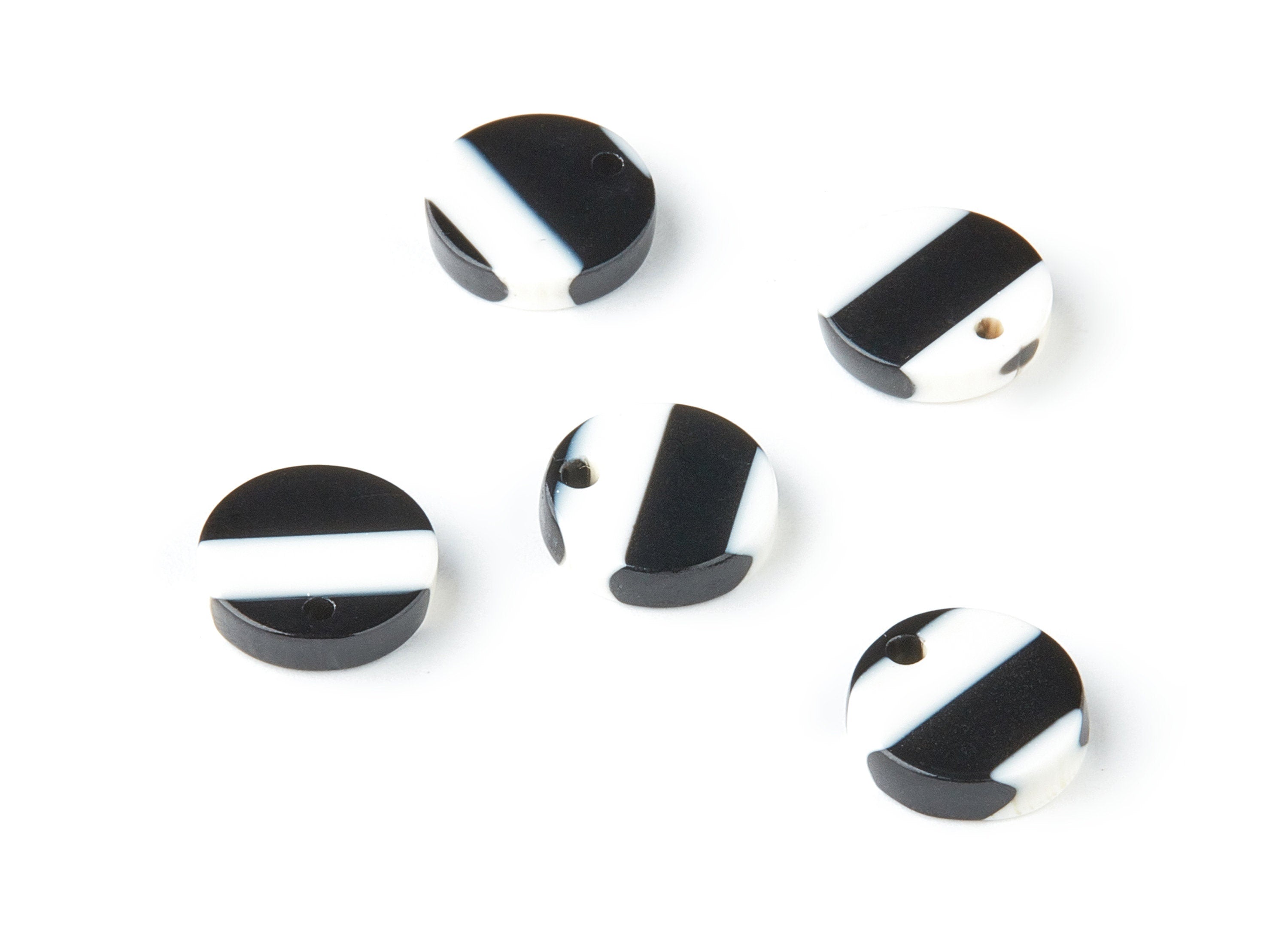 Acetate Round Earring Charms - Circle Shaped Pendant - Earring Findings - Jewelry Supplies - Color Code: A64 - 10.8x10.8x2.72mm - AC1161G - DOMEDBAZAAR