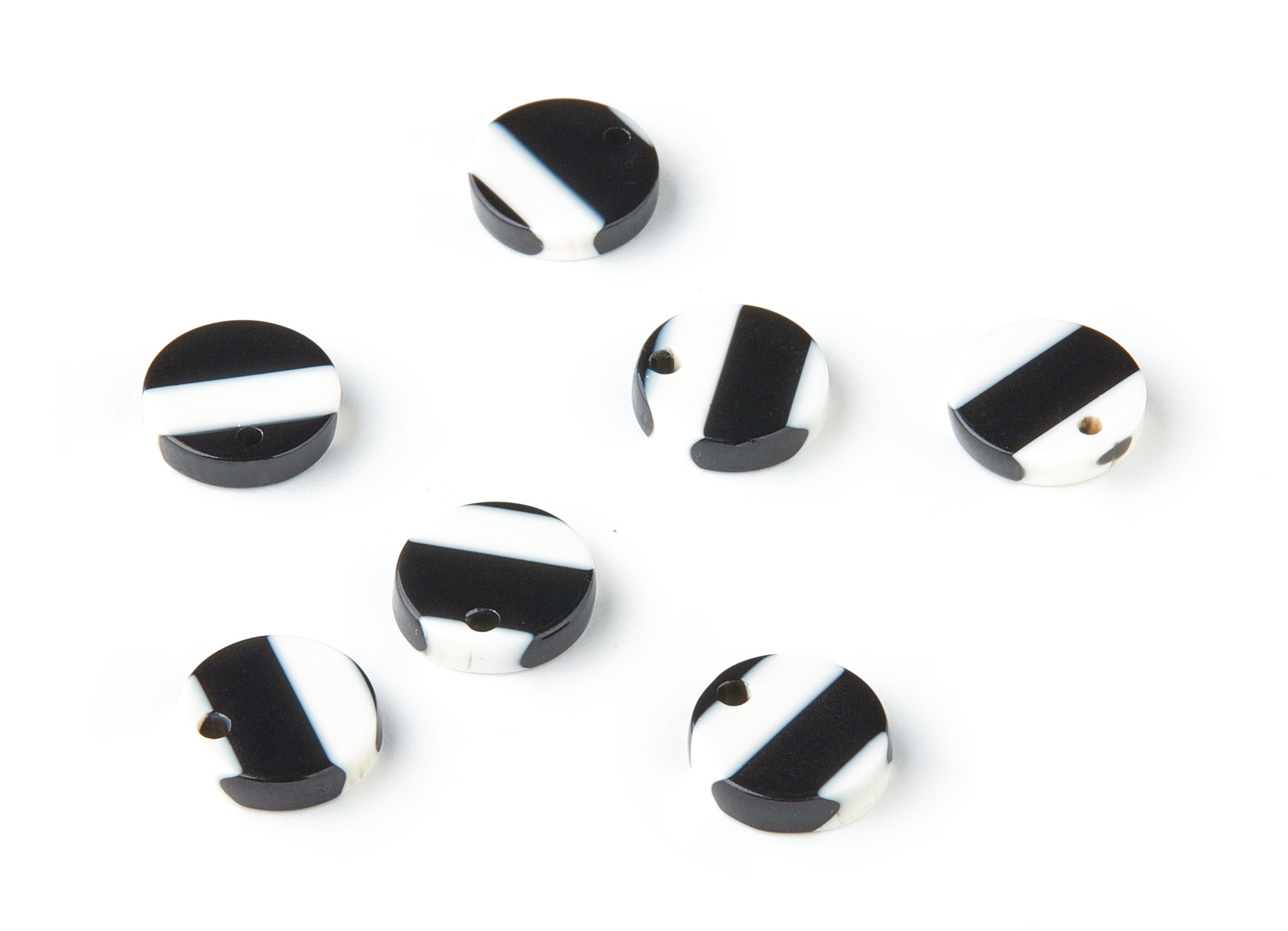 Acetate Round Earring Charms - Circle Shaped Pendant - Earring Findings - Jewelry Supplies - Color Code: A64 - 10.8x10.8x2.72mm - AC1161G - DOMEDBAZAAR