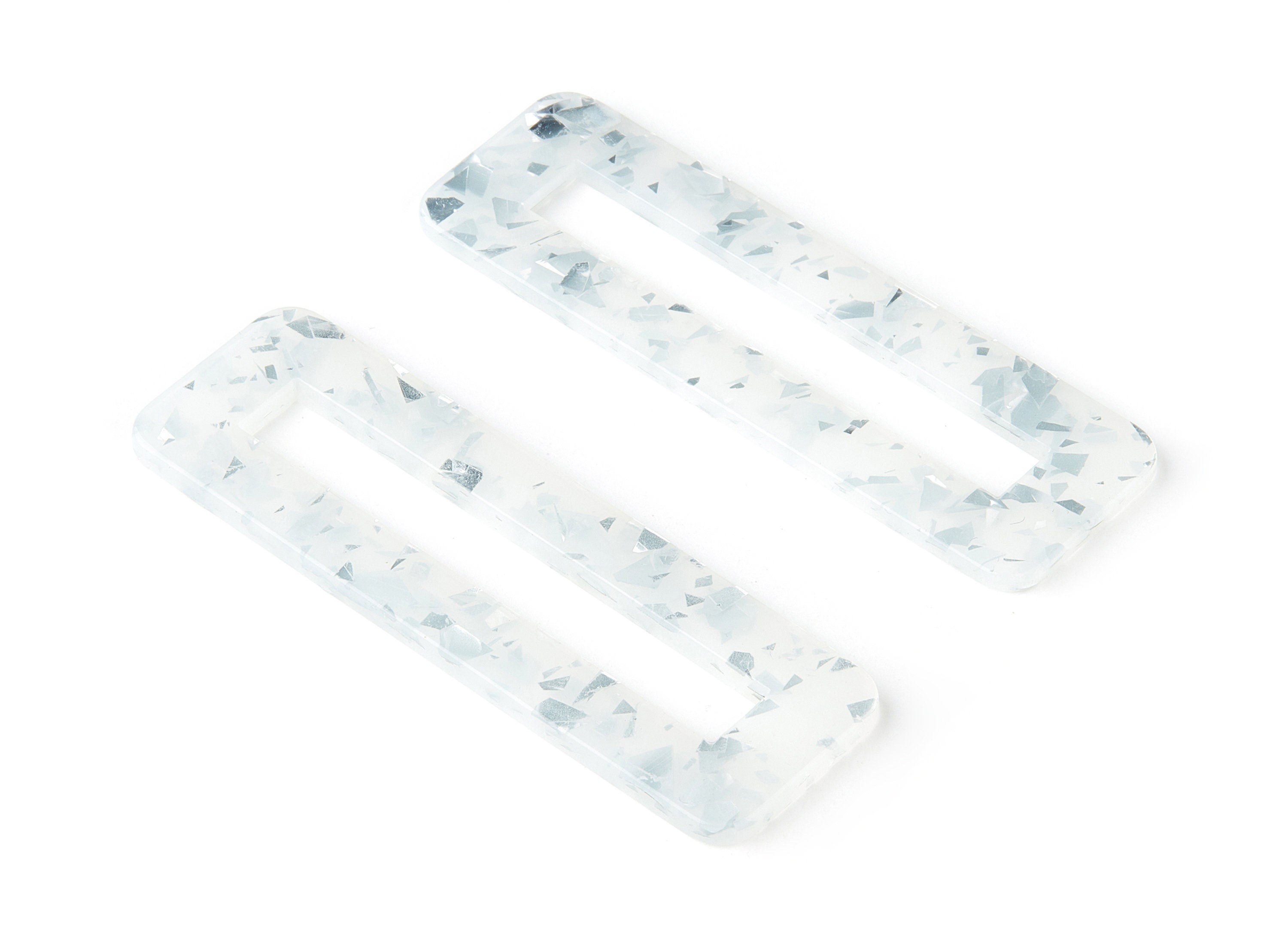 Acetate Hair Clip Charms - Rectangle Hair Barrette - Jewelry Supplys - Color Code:A251 - 67.8x21.7x2.5mm - AC1547-A251 - DOMEDBAZAAR
