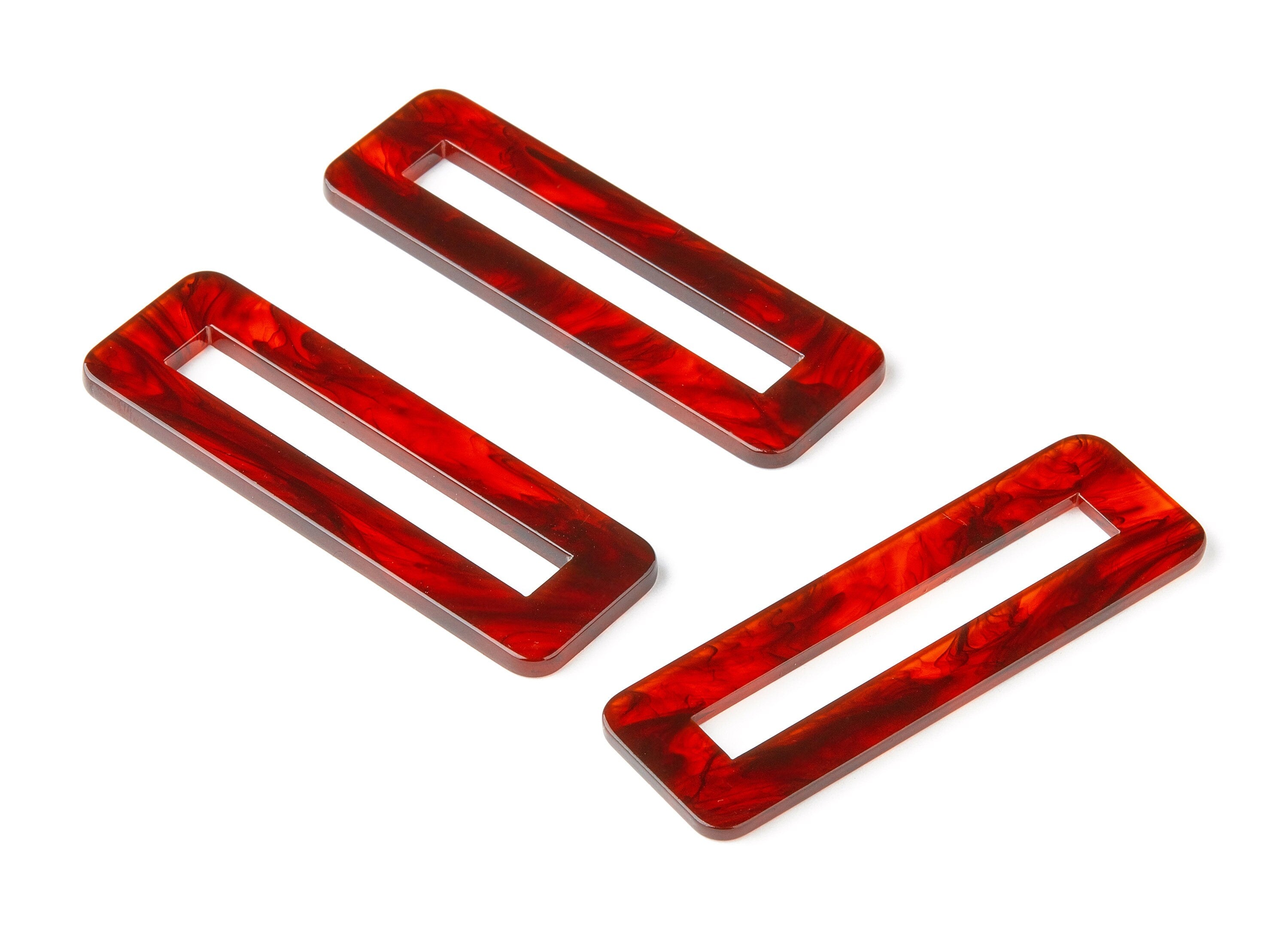 Acetate Hair Clip Charms - Rectangle Hair Barrette - Jewelry Supplys - Color Code:A248 - 67.8x21.7x2.5mm - AC1547-A248 - DOMEDBAZAAR