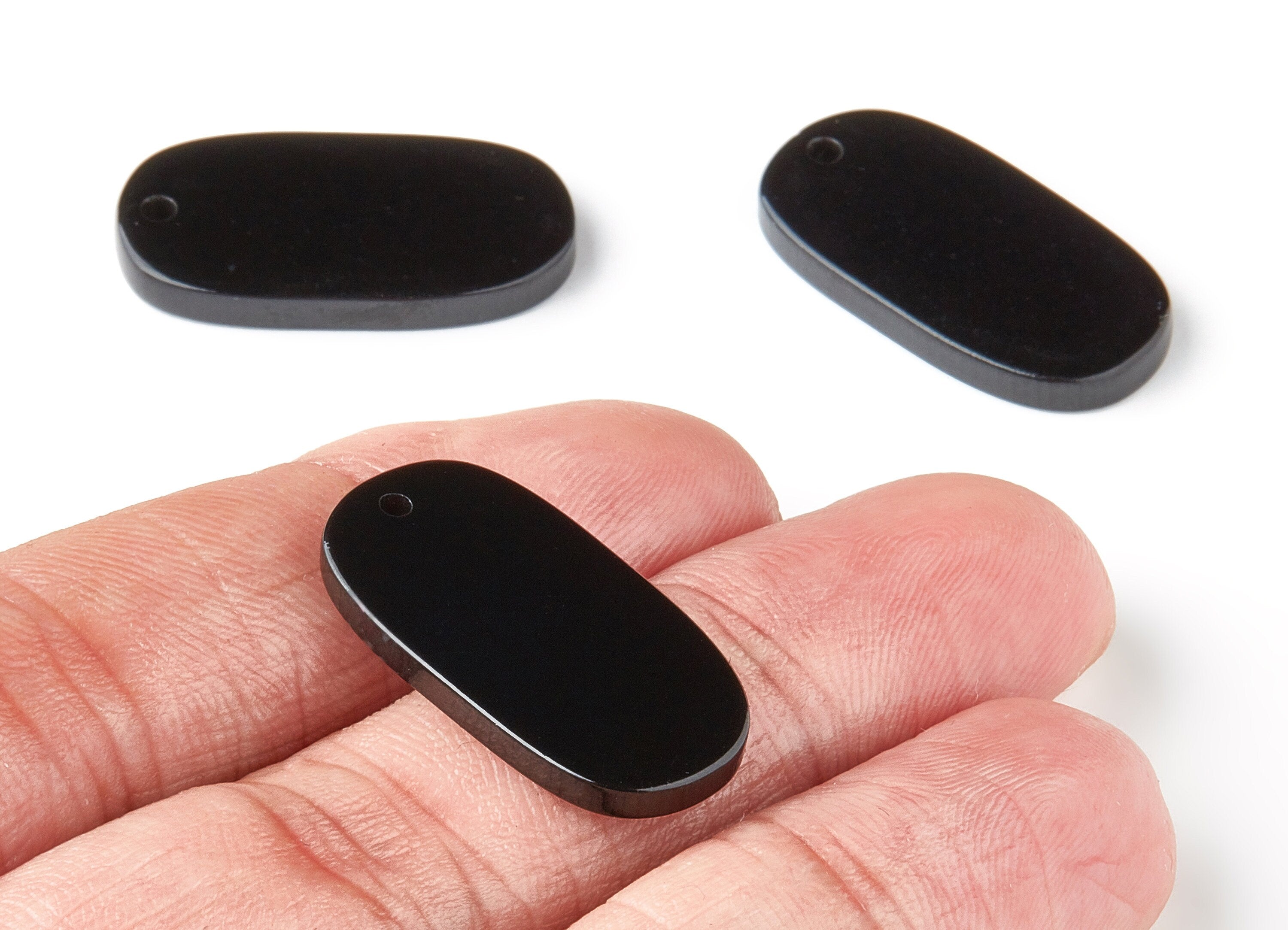 Acrylic Oval Earring Charms - Oval Shaped Pendant - Earring Findings - Jewelry Supplies - Color Code: A66 - 26.7x14x2.6mm - AC1156AL - DOMEDBAZAAR