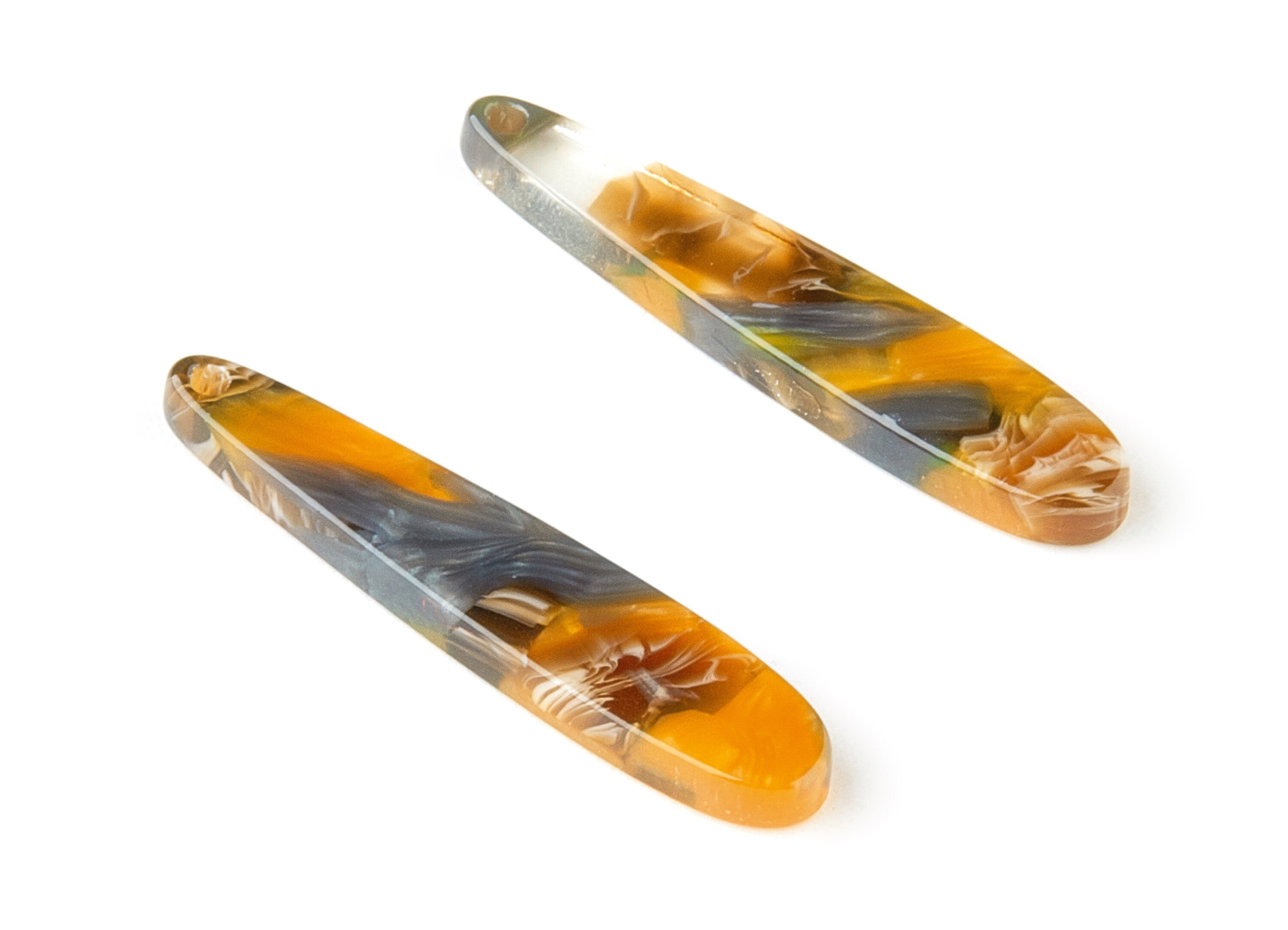 Acetate Stick Charms - Stick Earring and Pendant - Jewelry Making - Earring Findings - Color Code: A332 - 33.74x7.12x2.55mm - AC1644-A332 - DOMEDBAZAAR