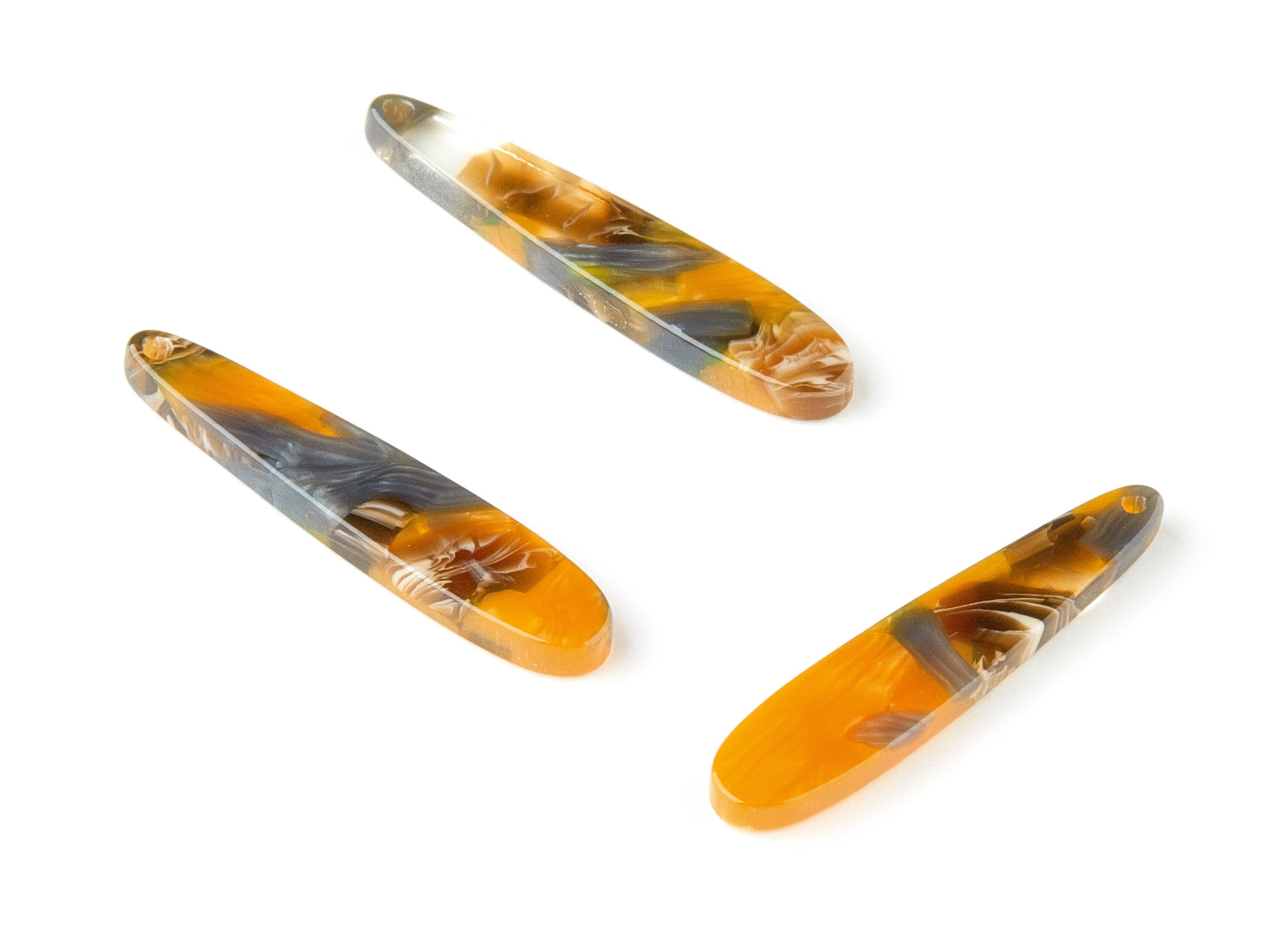 Acetate Stick Charms - Stick Earring and Pendant - Jewelry Making - Earring Findings - Color Code: A332 - 33.74x7.12x2.55mm - AC1644-A332 - DOMEDBAZAAR