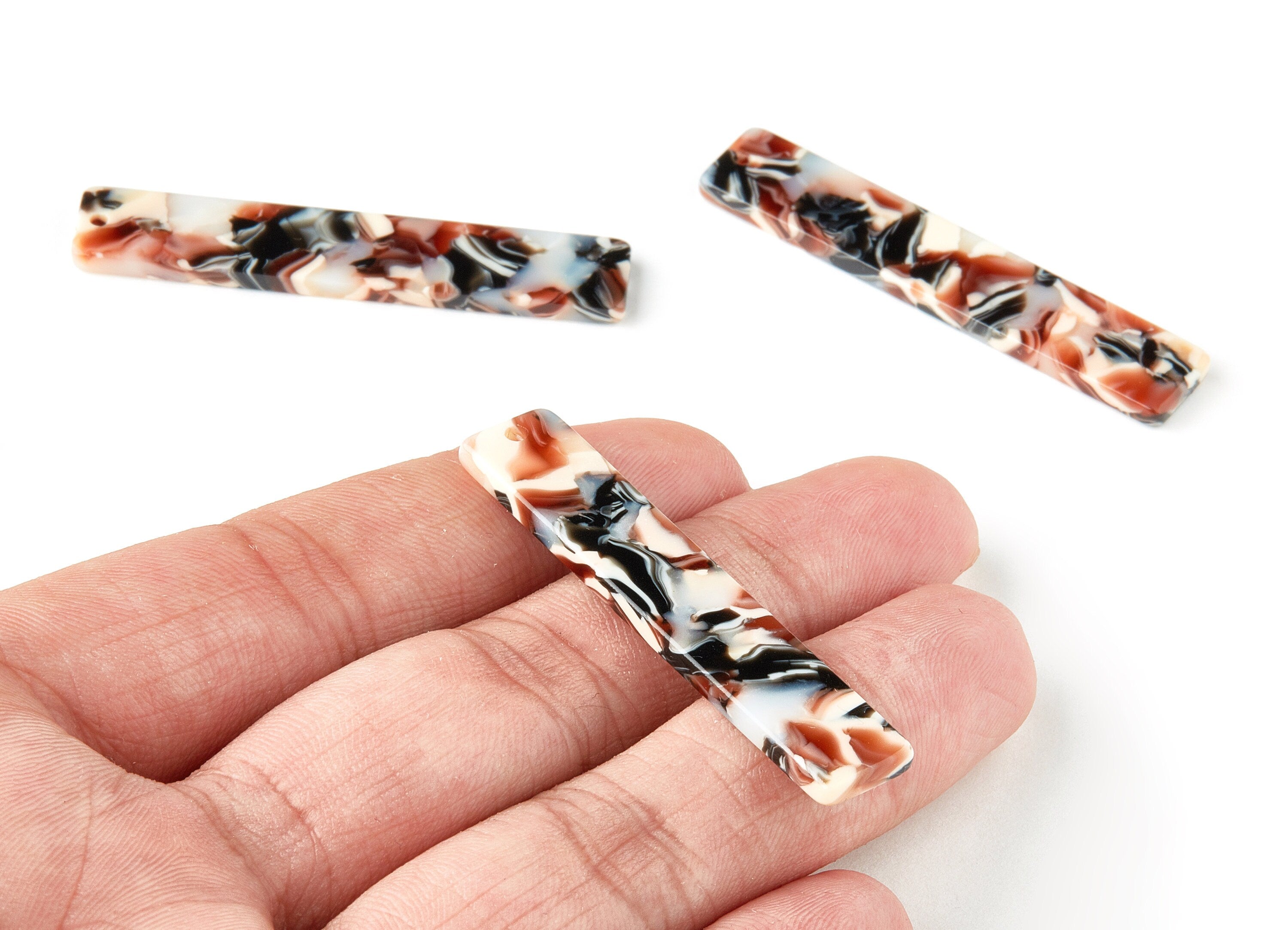 Acetate Stick & Bar Charms - Stick Earrings and Pendant - Earring Findings - Color Code: A51 - 50.62x9.67x2.66mm - AC1091-A51 - DOMEDBAZAAR