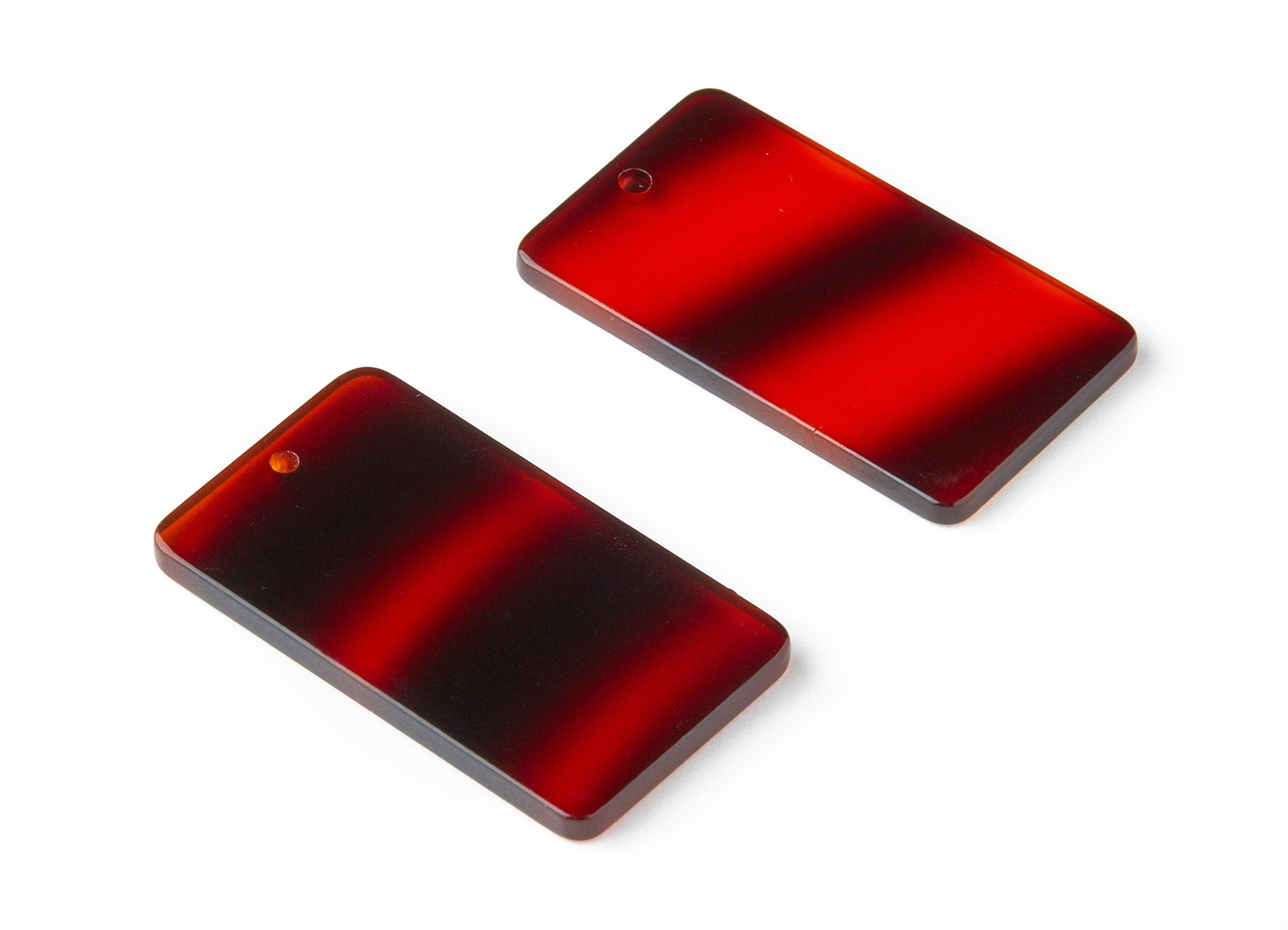 Acetate Rectangle Earring Charms - Rectangle Pendant - Earring Findings - Jewelry Supplies - Color Code: A288 - 33.73x19.46x2.65mm - AC1217J - DOMEDBAZAAR