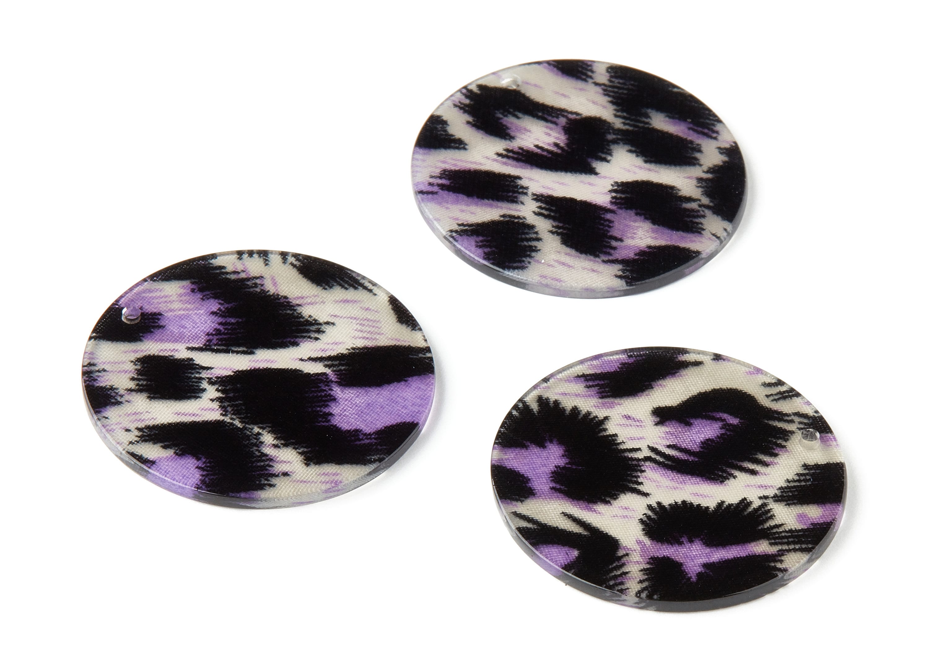 Acetate Round Charms - Coin Earrings and Pendant - Earring Findings - Jewelry Supplys - Color Code: A296 - 34.02x34.02x2.38mm - AC1135-A296 - DOMEDBAZAAR