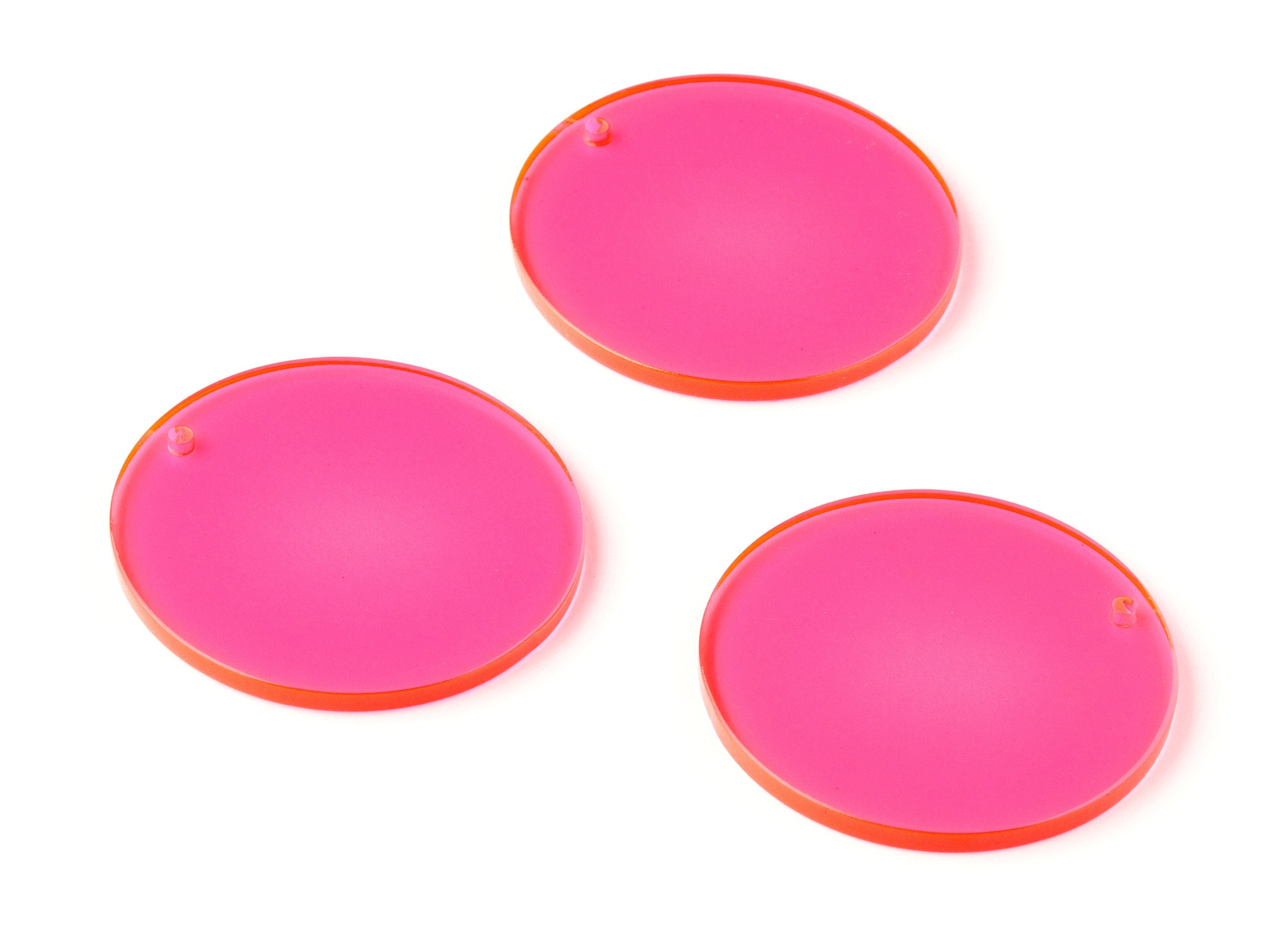 Acrylic Round Charms - Coin Earrings and Pendant - Earring Findings - Jewelry Supplys - Color Code: A295 - 34.02x34.02x2.38mm - AC1135-A295 - DOMEDBAZAAR