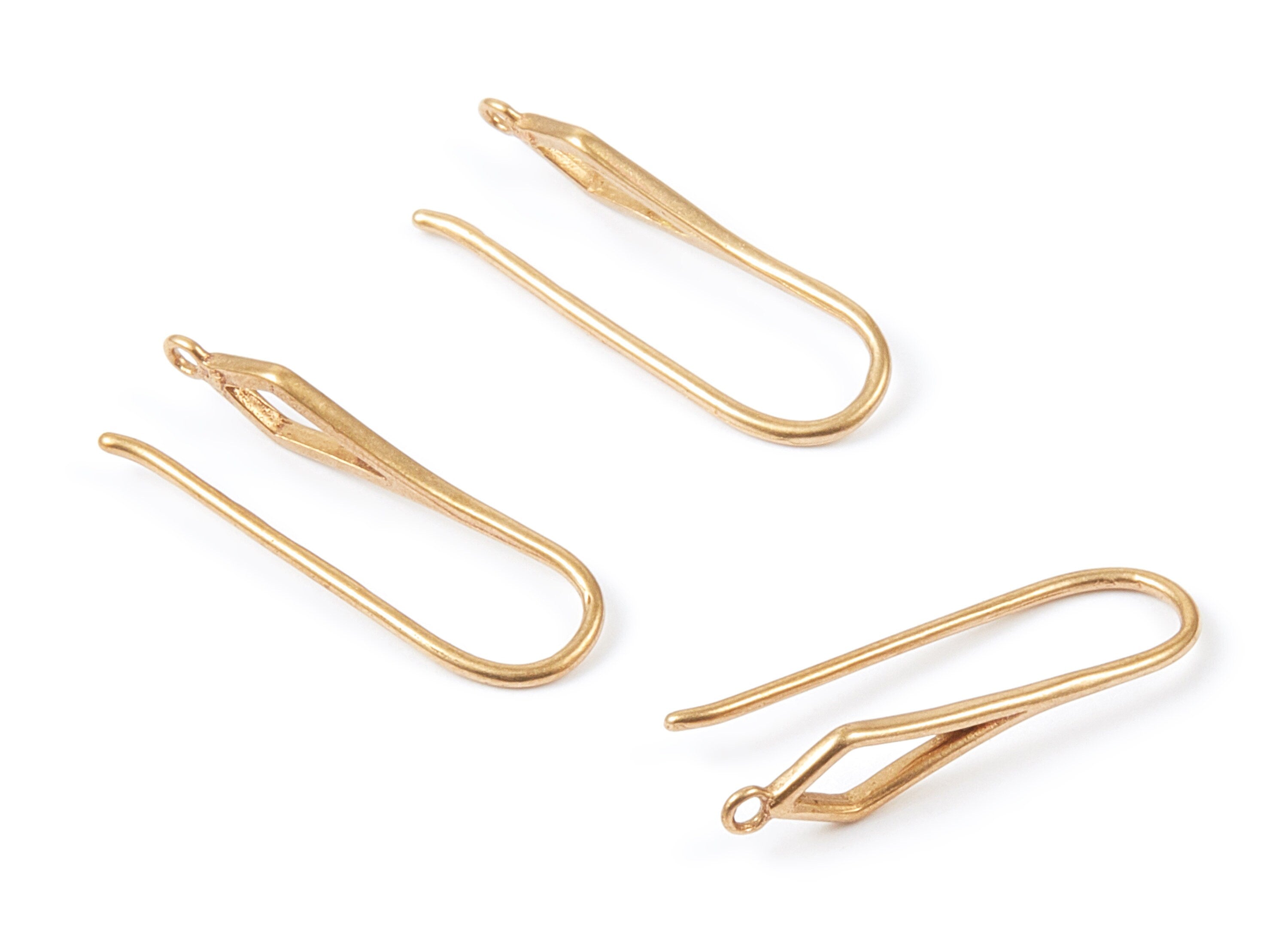 Brass Earring Hooks - Brass Earring Wires - Earring Findings - Jewelry Supplies - 26.72x9x4.93mm - PP2145 - DOMEDBAZAAR