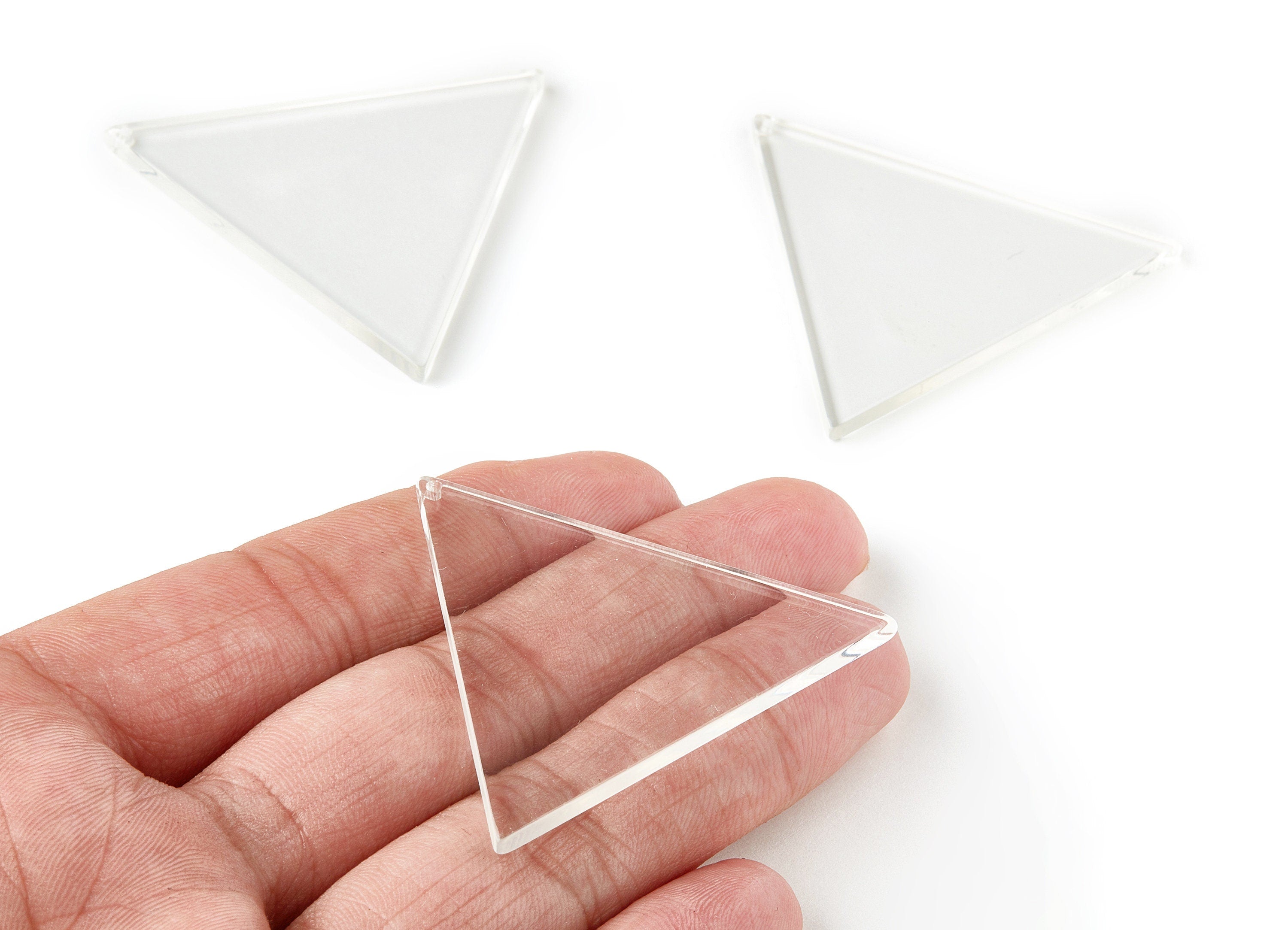 Acrylic Triangle Charms - Triangle Earrings and Pendant - Earring Findings - Color Code:A63 - 49.87x43.62x2.9mm - AC1667-A63 - DOMEDBAZAAR