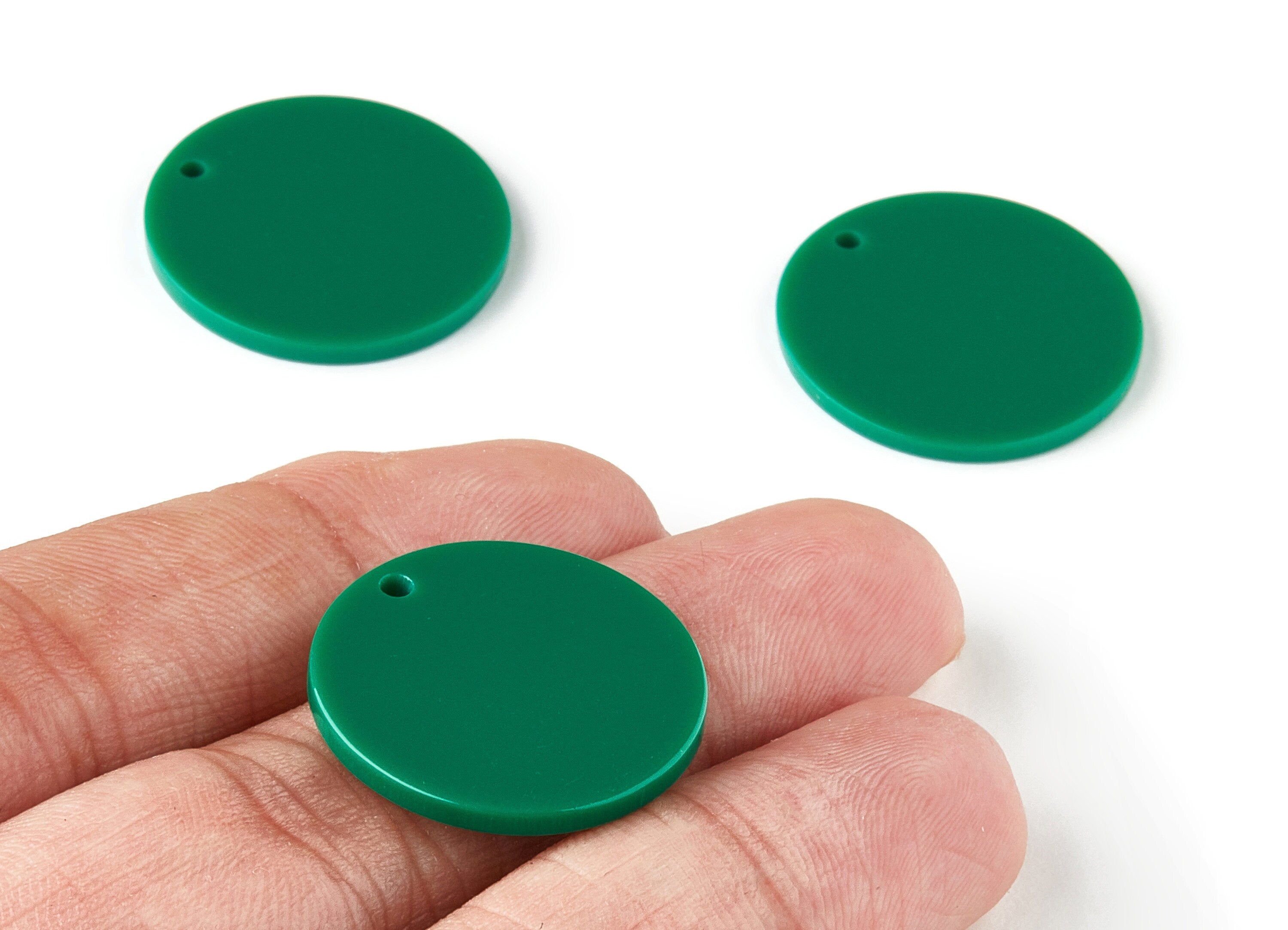 Acrylic Round Charms - Coin Earrings and Pendant - Earring Findings - Jewelry Supplys - Color Code: A346 - 23.79x23.79x2.5mm - AC1661-A346 - DOMEDBAZAAR